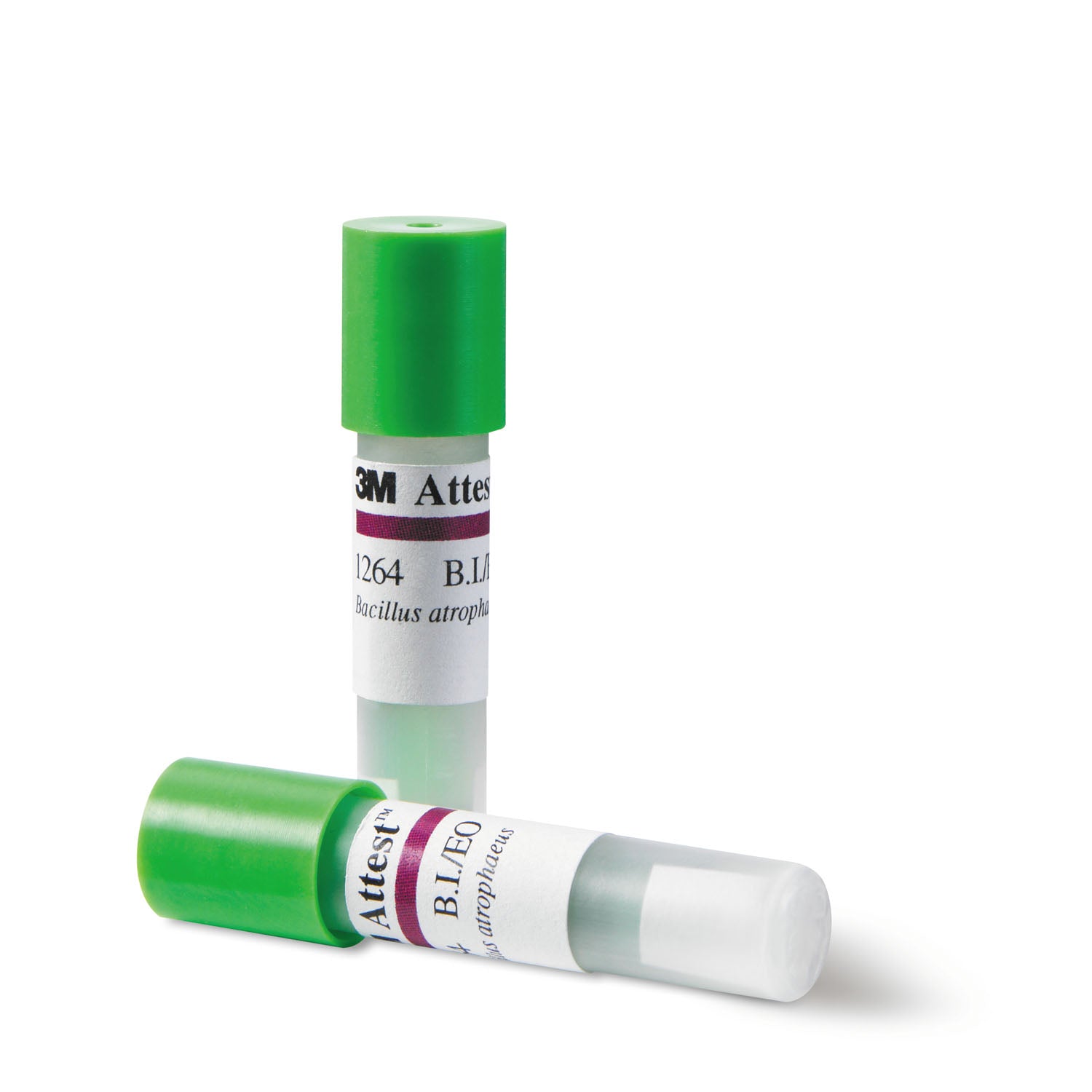 SOLVENTUM ATTEST™ BIOLOGICAL INDICATORS & TEST PACKS Ethylene Oxide, 48 Hour Readout, Green Cap, 100/bx, 4 bx/cs