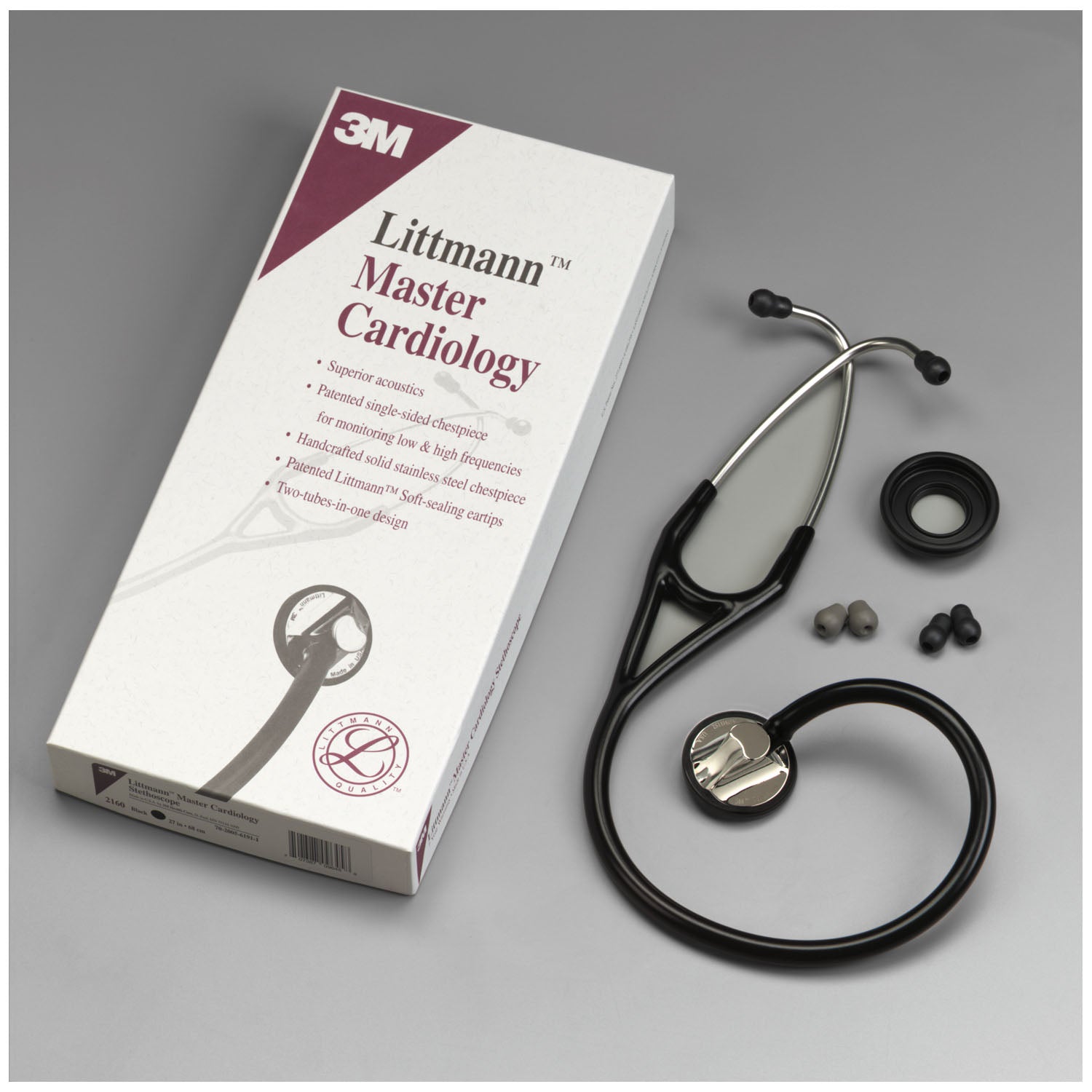 SOLVENTUM LITTMANN® MASTER CARDIOLOGY STETHOSCOPE "Stethoscope, 27\" Black Tubing "