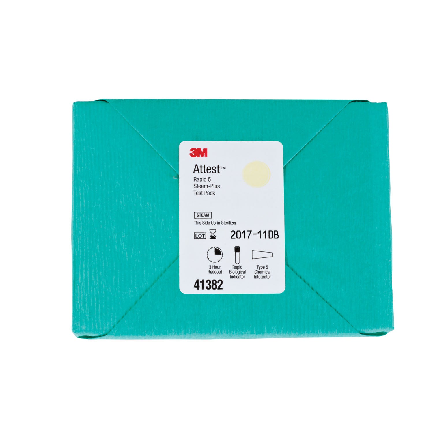 SOLVENTUM ATTEST™ RAPID 5 STEAM PLUS TEST PACK Test Pack Includes: 16 Test Packs + 16 Controls, 3 Hr Readout, Brown, Cap, Consists of 1292 BI + Comply™