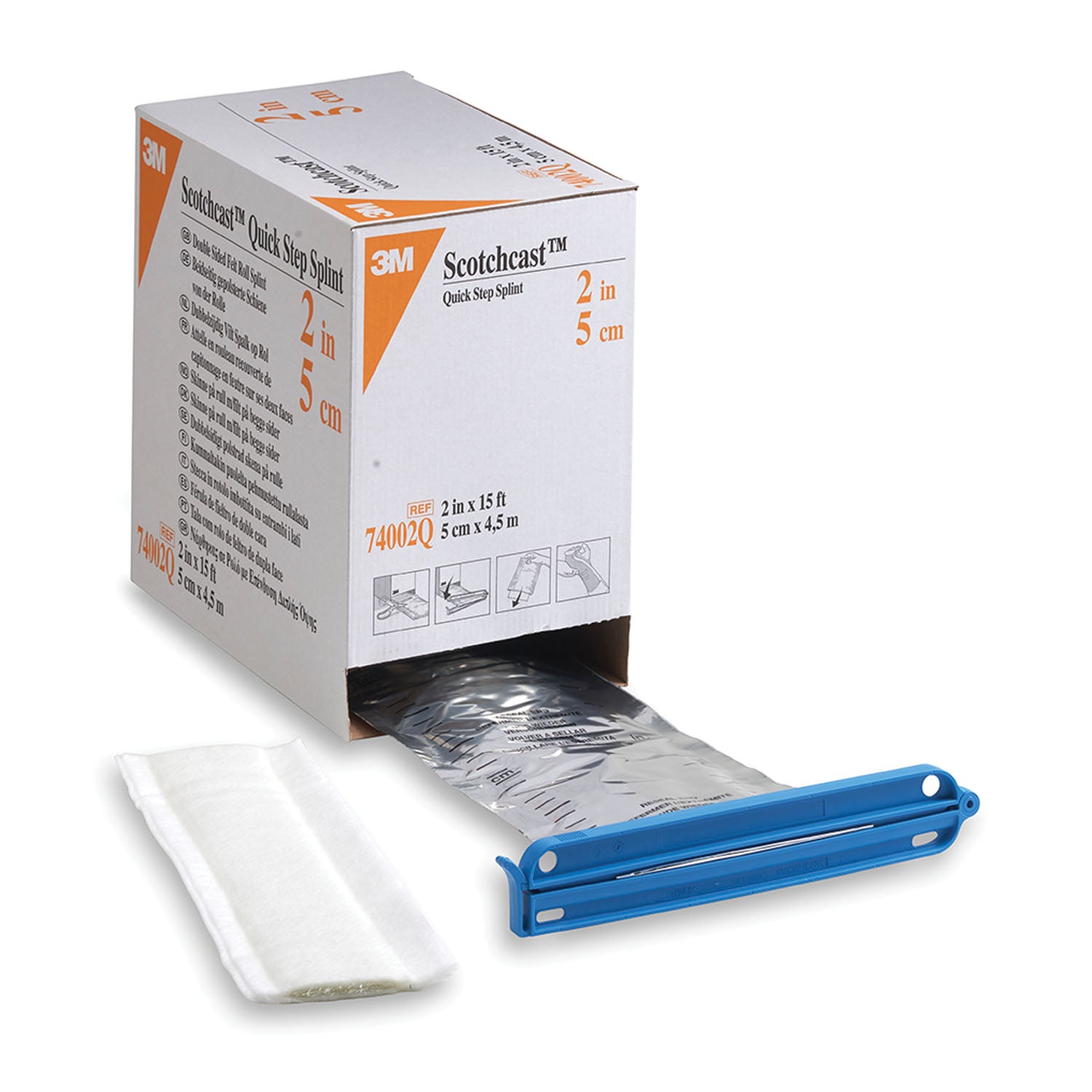 SOLVENTUM SCOTCHCAST™ QUICK STEP DOUBLE SIDED FELT ROLL SPLINT "Felt Splint, 2\" x 15 ft Roll, 1 rl/bx, 2 bx/cs "