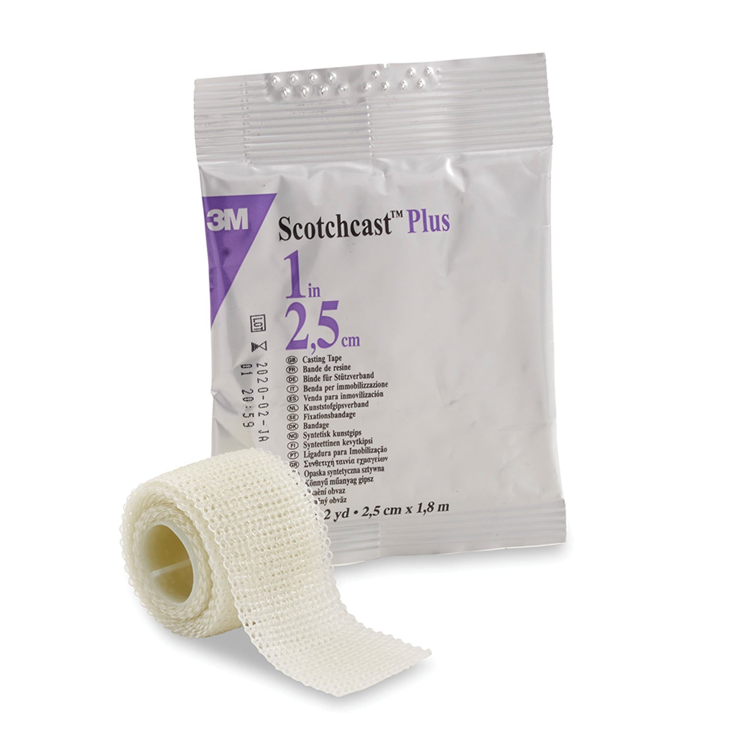 SOLVENTUM SCOTCHCAST™ PLUS CASTING TAPE "Plus Casting Tape, Standard, 1\" x 2 yds, White, 10/cs "