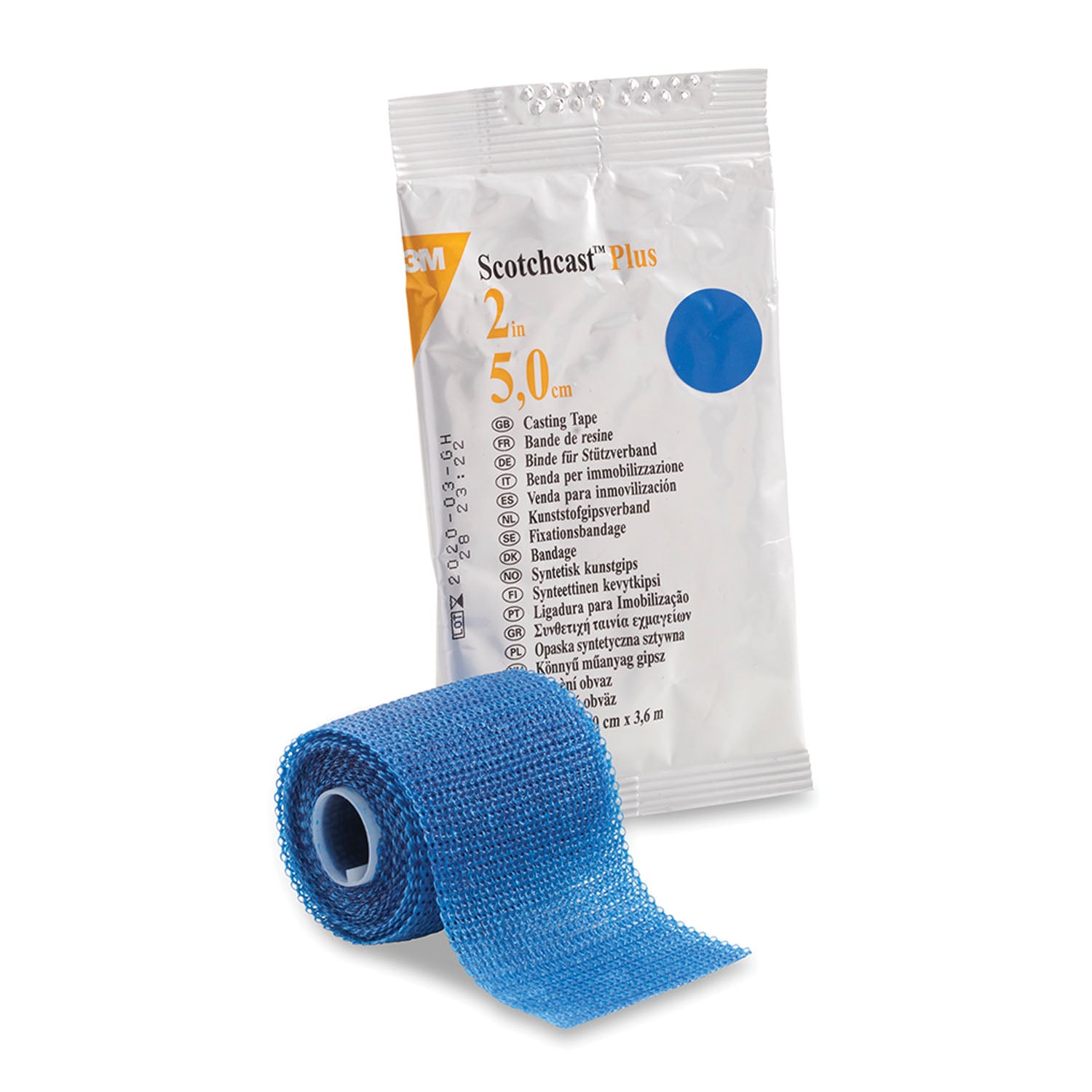 SOLVENTUM SCOTCHCAST™ PLUS CASTING TAPE "Plus Casting Tape, 2\" x 4 yds, Blue, 10/cs "