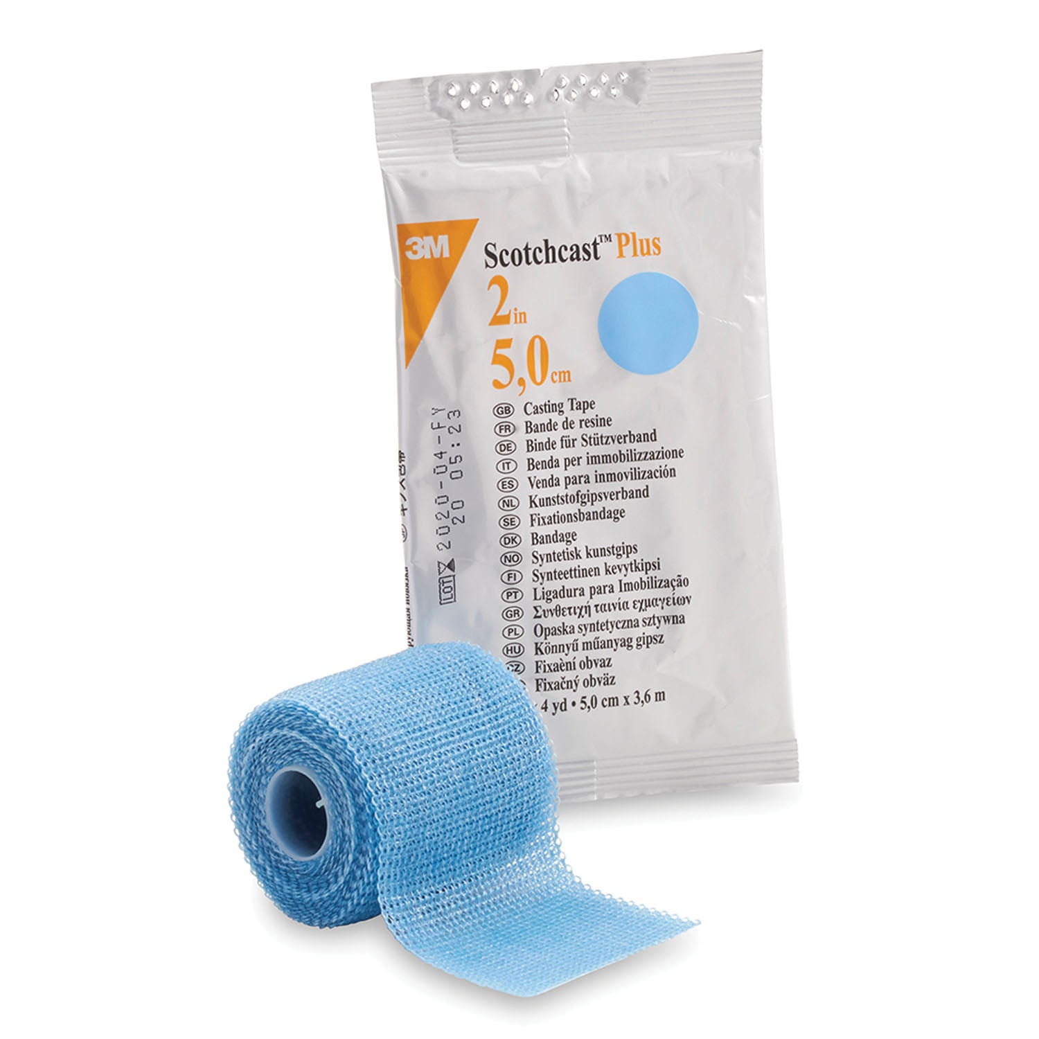 SOLVENTUM SCOTCHCAST™ PLUS CASTING TAPE "Plus Casting Tape, 2\" x 4 yds, Light Blue, 10/cs "