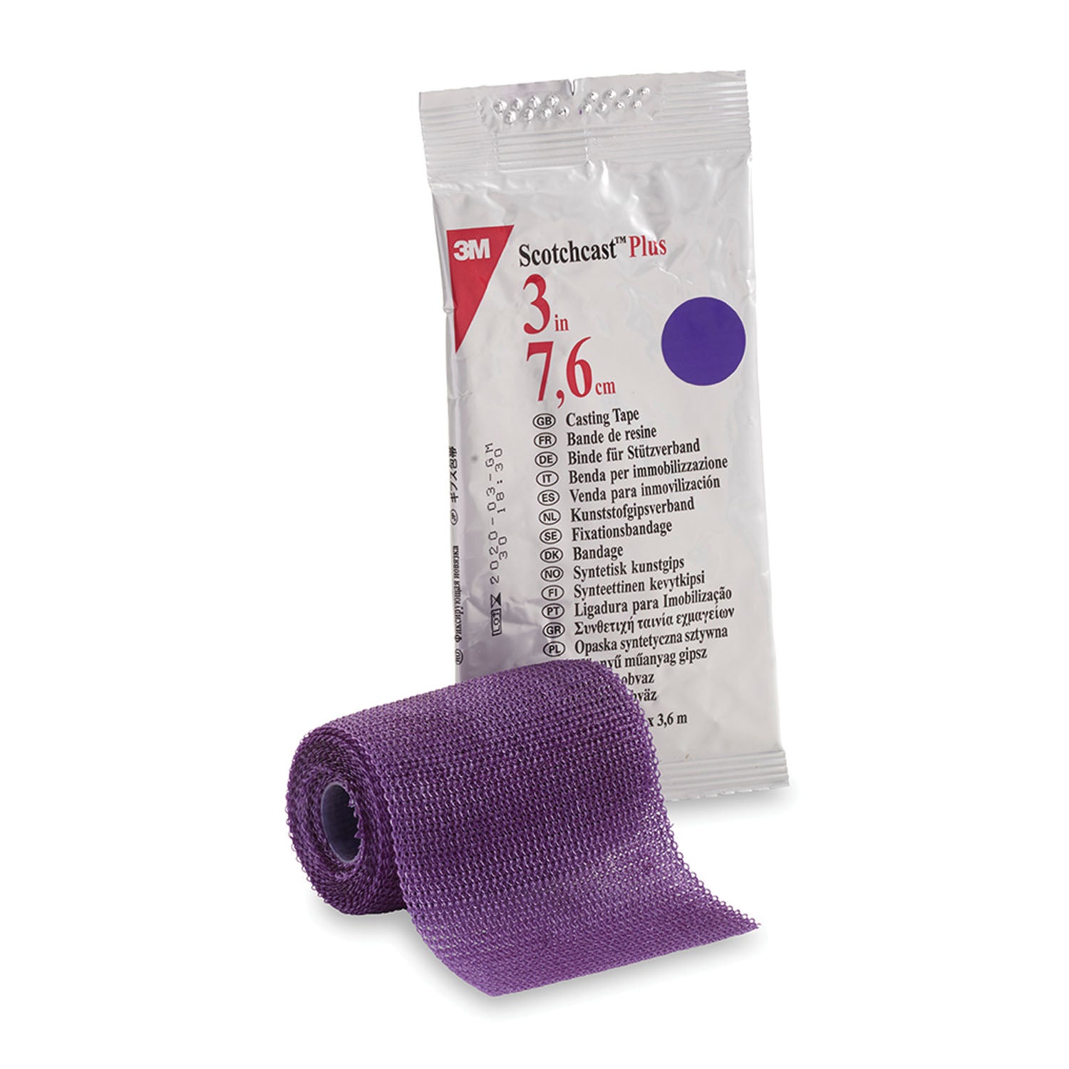 SOLVENTUM SCOTCHCAST™ PLUS CASTING TAPE "Plus Casting Tape, 3\" x 4 yds, Purple, 10/cs "