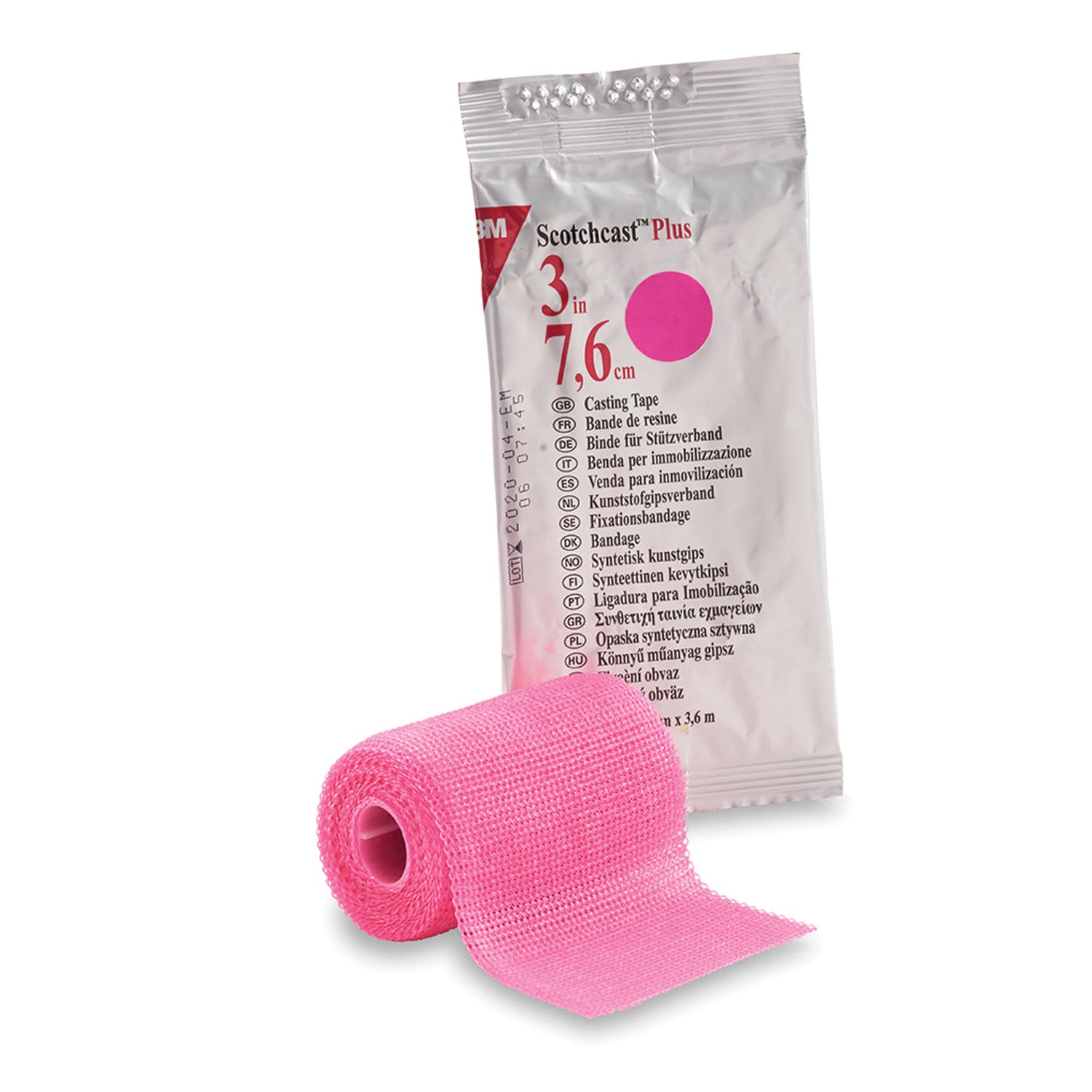 SOLVENTUM SCOTCHCAST™ PLUS CASTING TAPE "Plus Casting Tape, 3\" x 4 yds, Rose, 10/cs "