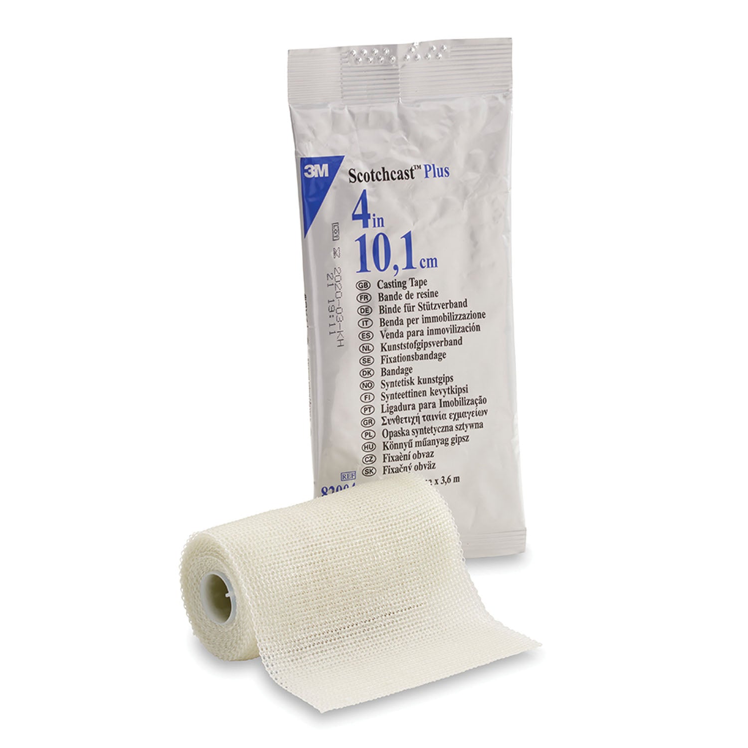 SOLVENTUM SCOTCHCAST™ PLUS CASTING TAPE "Plus Casting Tape, Standard, 4\" x 4 yds, White, 10/cs "