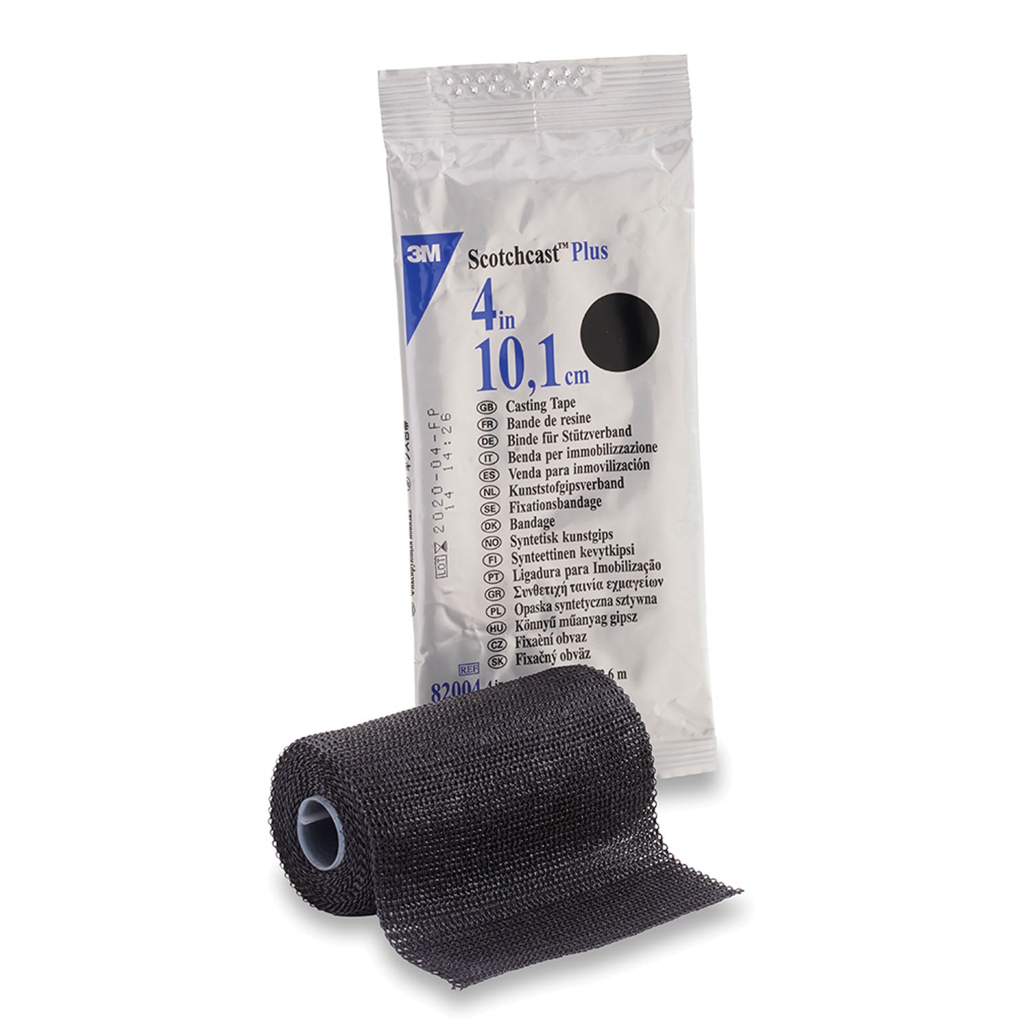 SOLVENTUM SCOTCHCAST™ PLUS CASTING TAPE "Plus Casting Tape, 4\" x 4 yds, Black, 10/cs "