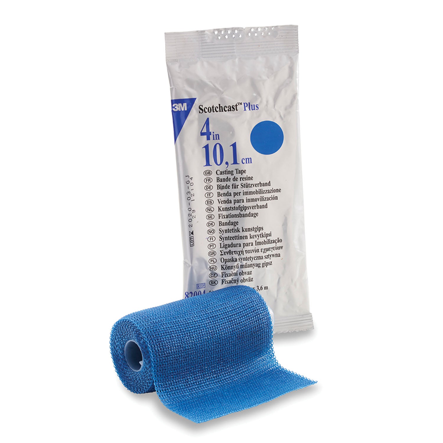 SOLVENTUM SCOTCHCAST™ PLUS CASTING TAPE "Plus Casting Tape, 4\" x 4 yds, Blue, 10/cs "