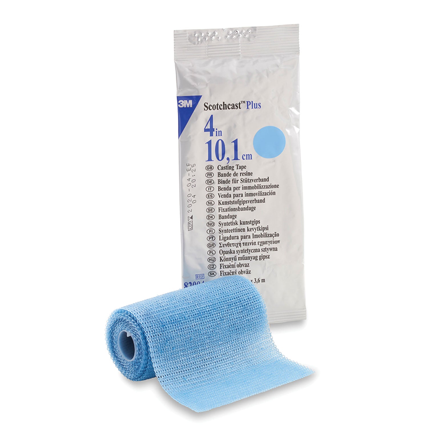 SOLVENTUM SCOTCHCAST™ PLUS CASTING TAPE "Plus Casting Tape, 4\" x 4 yds, Light Blue, 10/cs "