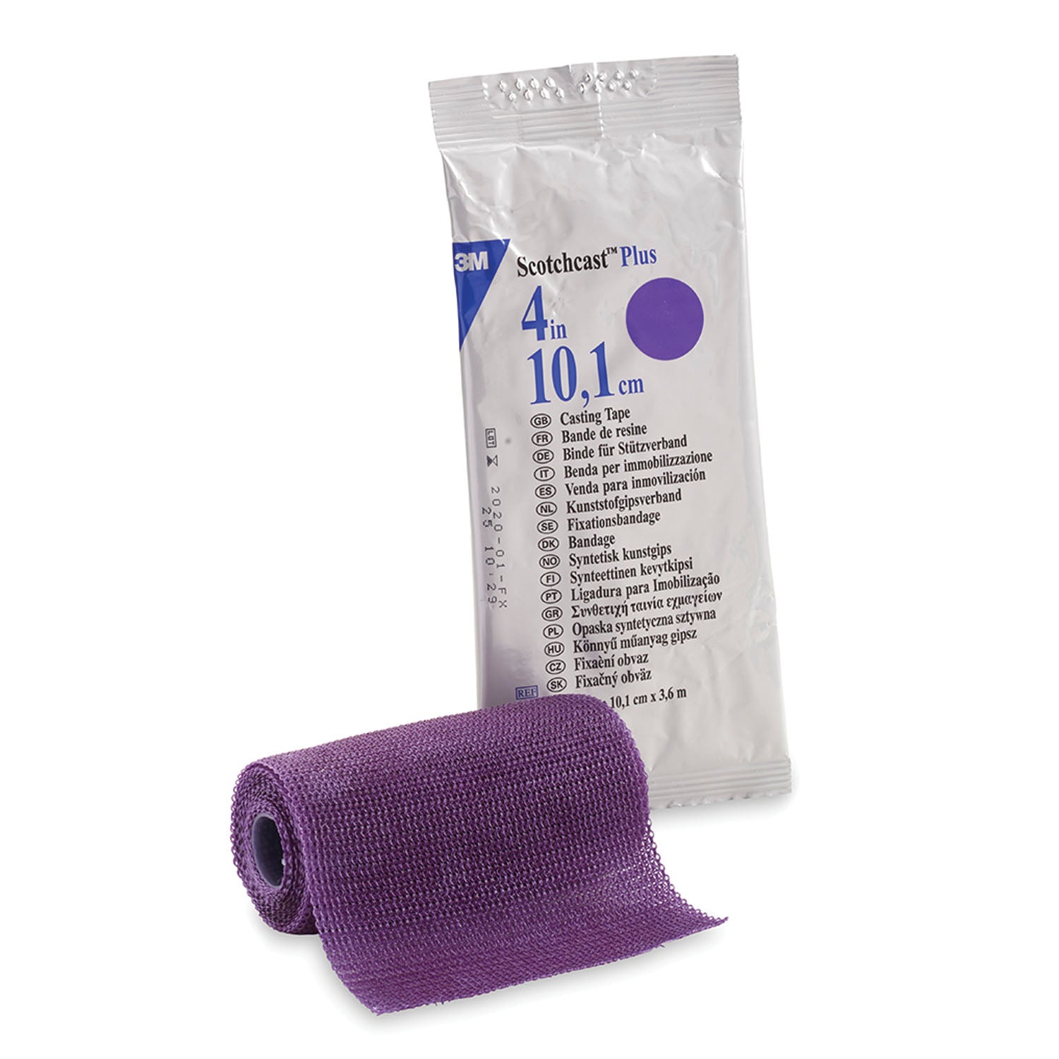 SOLVENTUM SCOTCHCAST™ PLUS CASTING TAPE "Plus Casting Tape, 4\" x 4 yds, Purple, 10/cs "