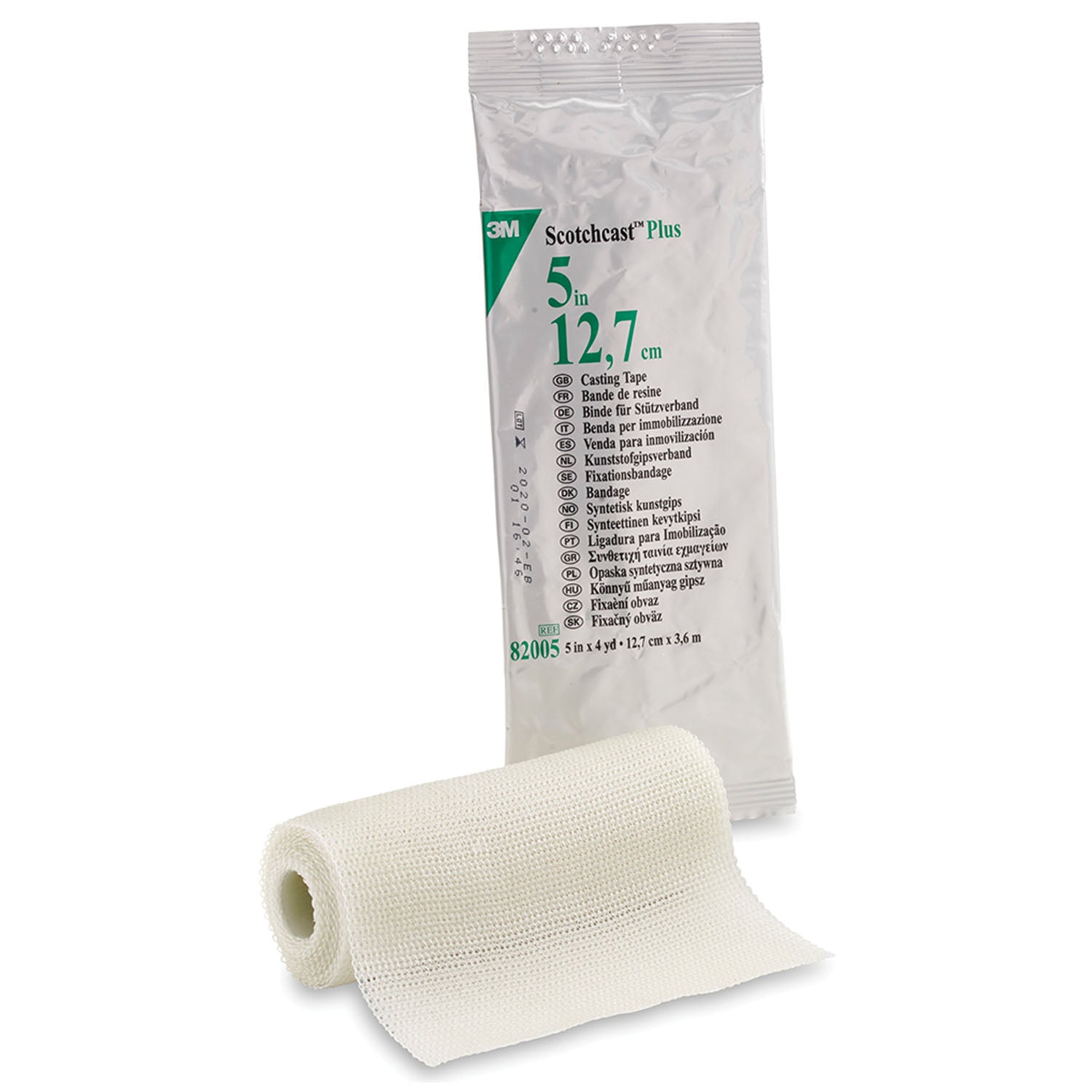 SOLVENTUM SCOTCHCAST™ PLUS CASTING TAPE "Plus Casting Tape, Standard, 5\" x 4 yds, White, 10/cs "