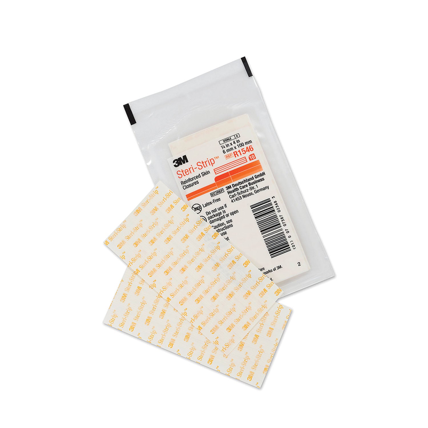 SOLVENTUM STERI-STRIP™ ADHESIVE SKIN CLOSURES "Reinforced Skin Closure, 1/4\" x 4\", 10 strips/env, 50 env/bx, 4 bx/cs "