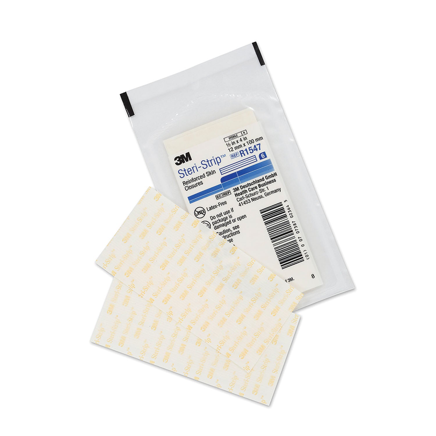 SOLVENTUM STERI-STRIP™ ADHESIVE SKIN CLOSURES "Reinforced Skin Closure, 1/2\" x 4\", 6 strips/env, 50 env/bx, 4 bx/cs "