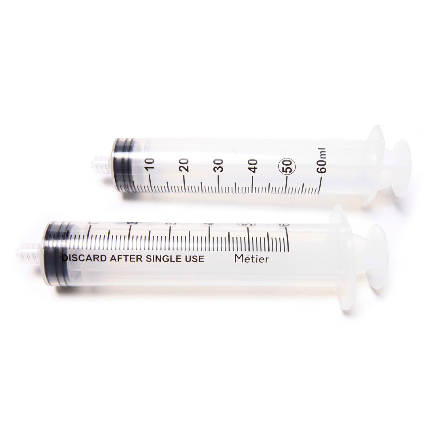 METIER MEDICAL STANDARD SYRINGE - LUER LOCK Hypodermic Standard Syringe, Disposable, 60mL, 25/bx,12 bx/cs