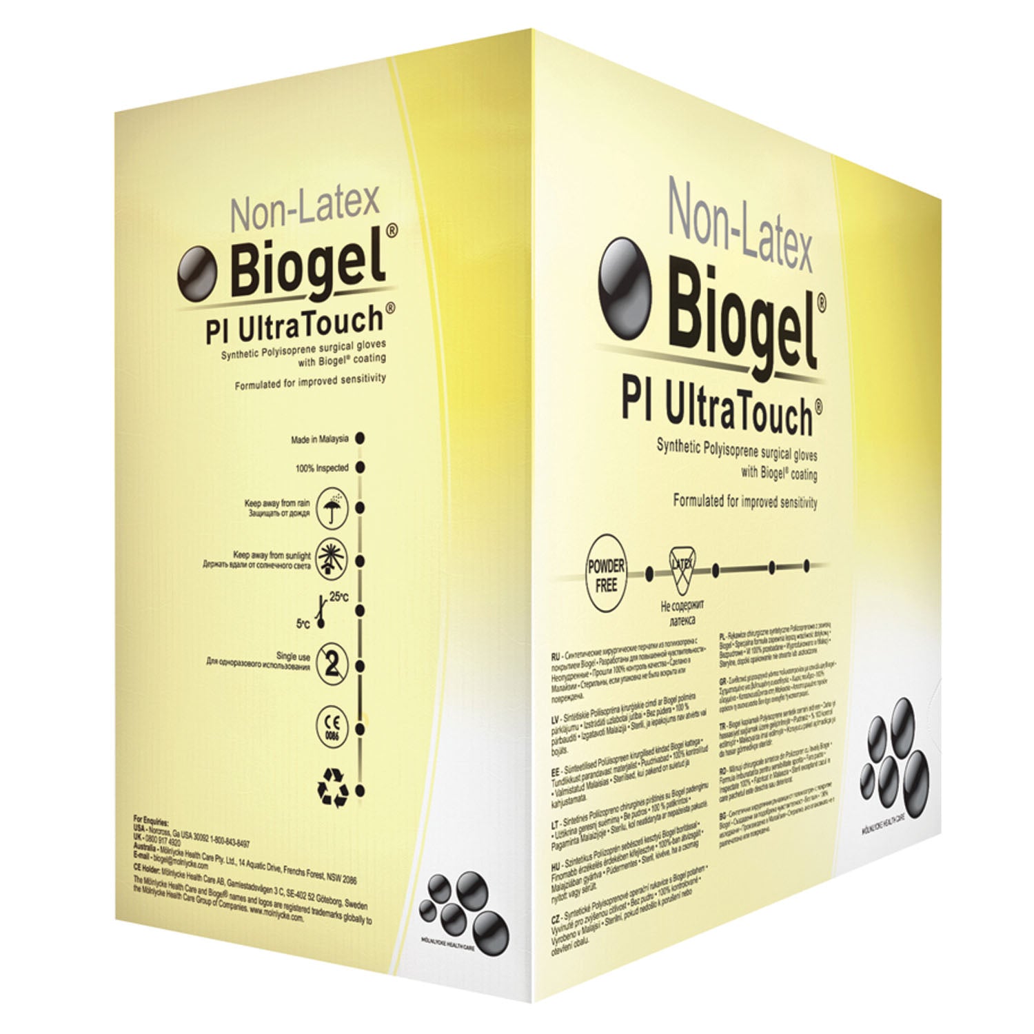 MOLNLYCKE BIOGEL® PI ULTRA-TOUCH® GLOVES Surgical Glove, Size 8, Sterile, Non-Latex, Powder Free