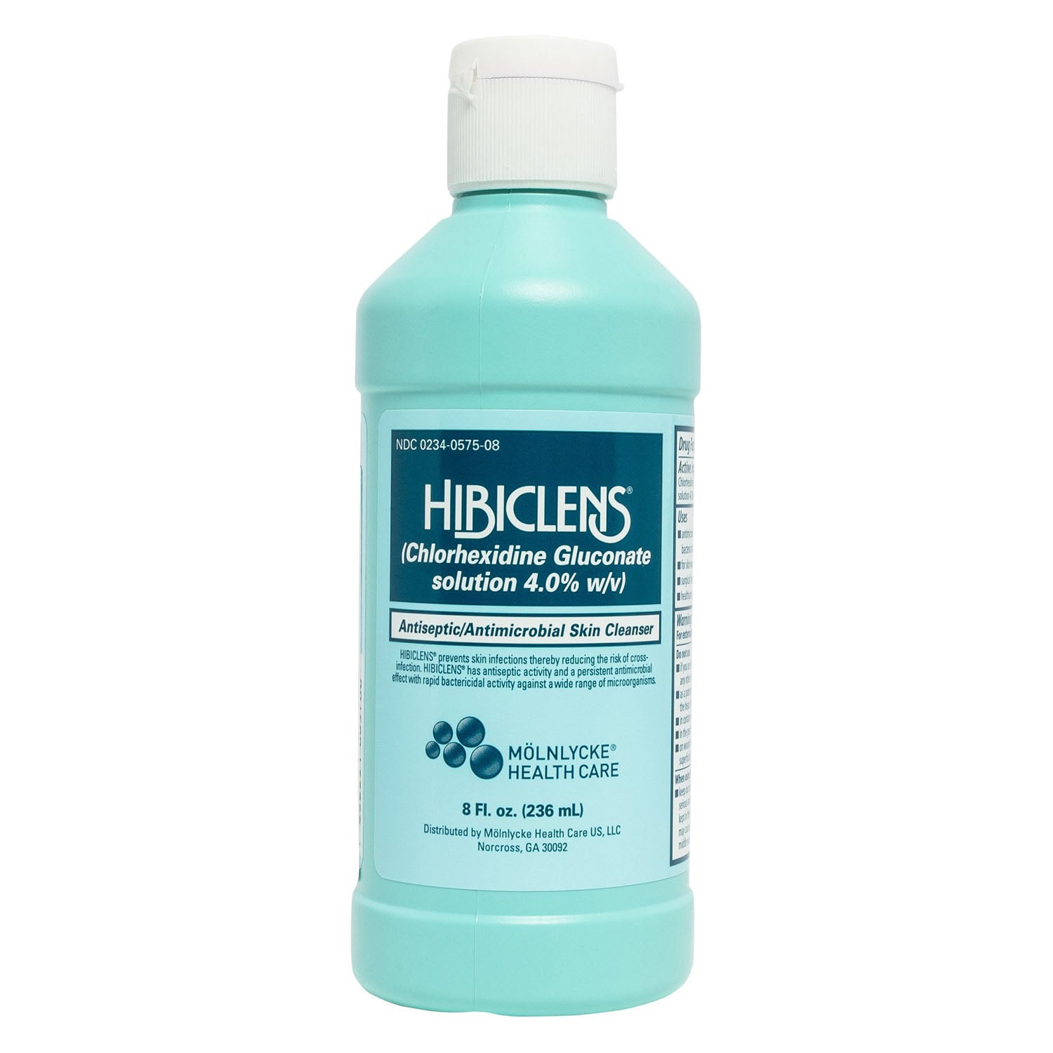 MOLNLYCKE HIBICLENS® ANTISEPTIC ANTIMICROBIAL Skin Cleanser, 8 oz Liquid, 24/cs (HAZMAT Fees Apply, cannot ship via Air or to AK, GU, HI, MP, PR, VI)