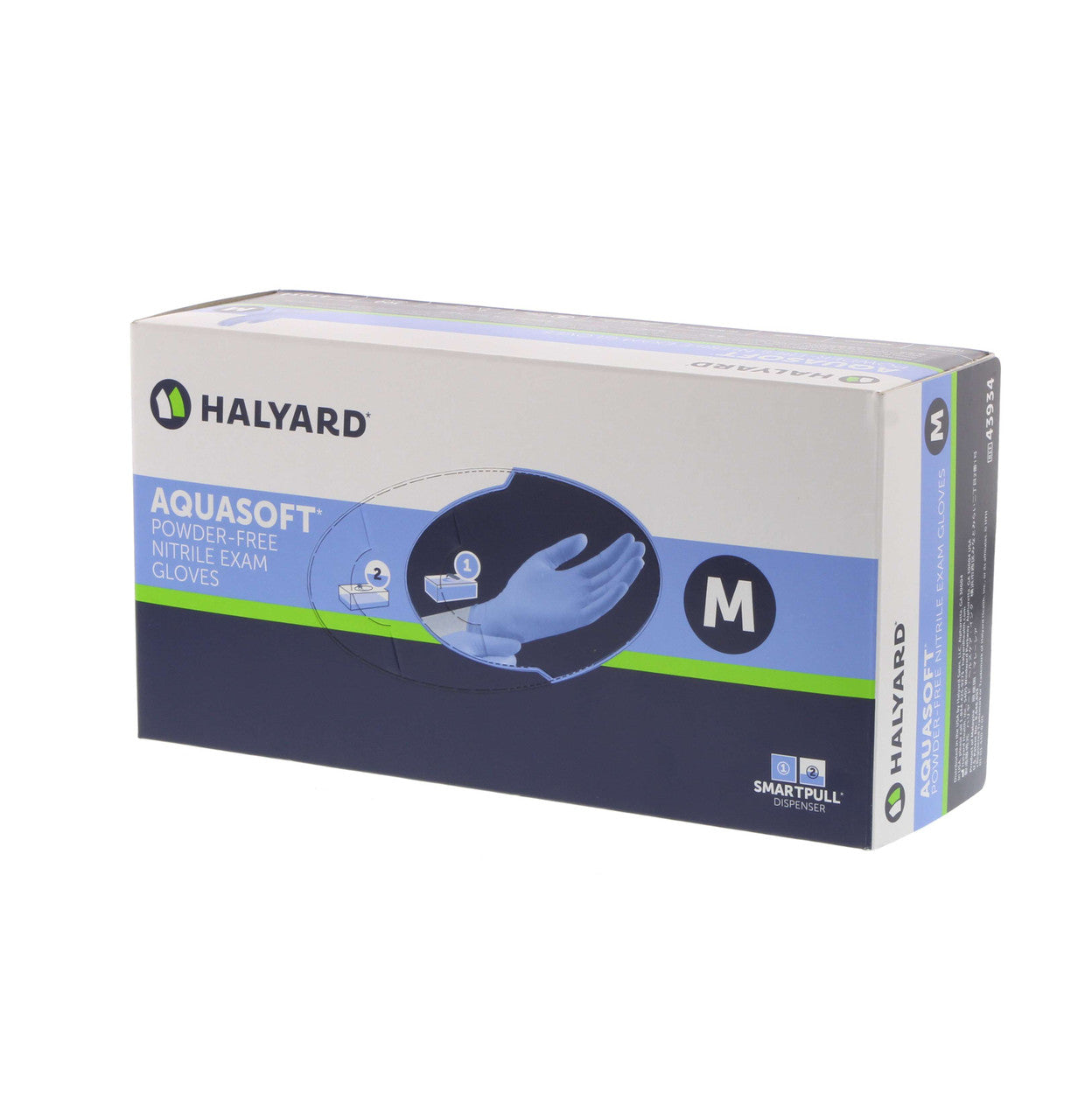 HALYARD AQUASOFT™ BLUE NITRILE EXAM GLOVES Gloves, Medium, 300/bx, 10bx/cs
