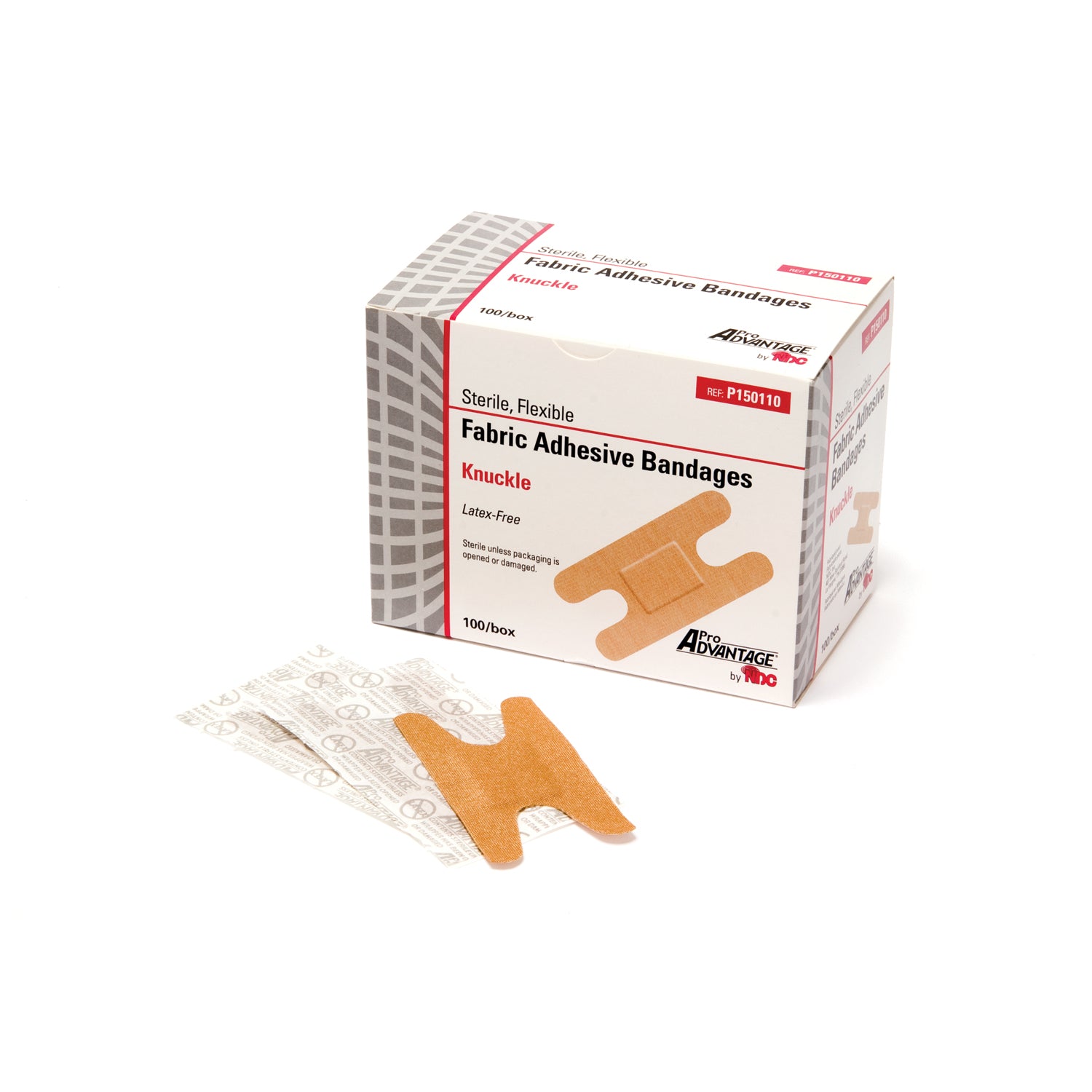 PRO ADVANTAGE® FABRIC ADHESIVE BANDAGE Adhesive Bandage, Knuckle Bands, 1½" x 3", 100/bx, 12 bx/cs