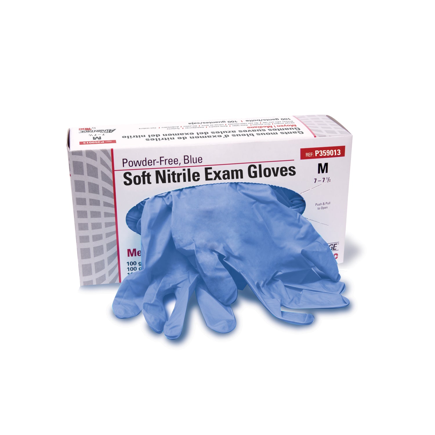 PRO ADVANTAGE® SOFT NITRILE EXAM GLOVES Soft Nitrile Glove, Medium, Blue, 200/bx, 10 bx/cs