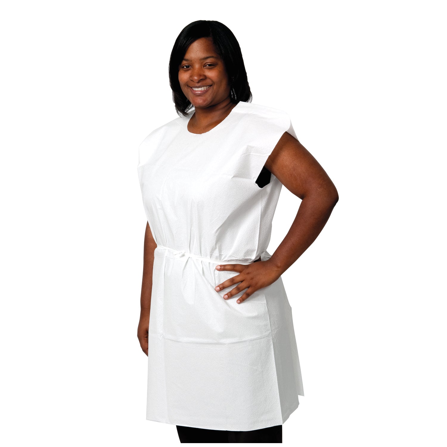 PRO ADVANTAGE® EXAM GOWN "Exam Gown, 3-Ply Tissue, 30\" x 42\", White, Traditional Front/ Back Opening, 50/cs (50 cs/plt) (020210)"