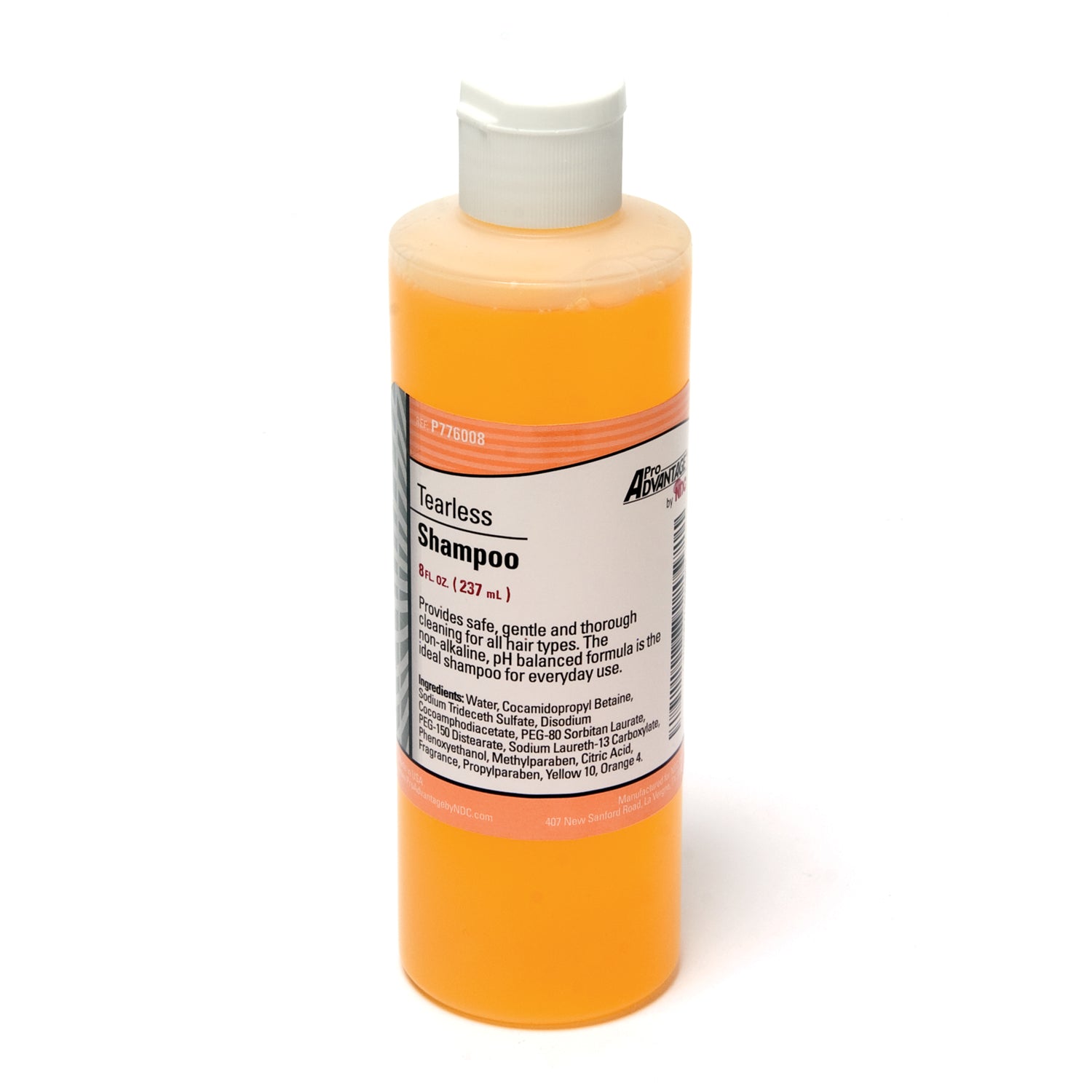 PRO ADVANTAGE® Tearless Shampoo, 8 oz, Flip Top Cap, 48/cs (64 cs/plt)