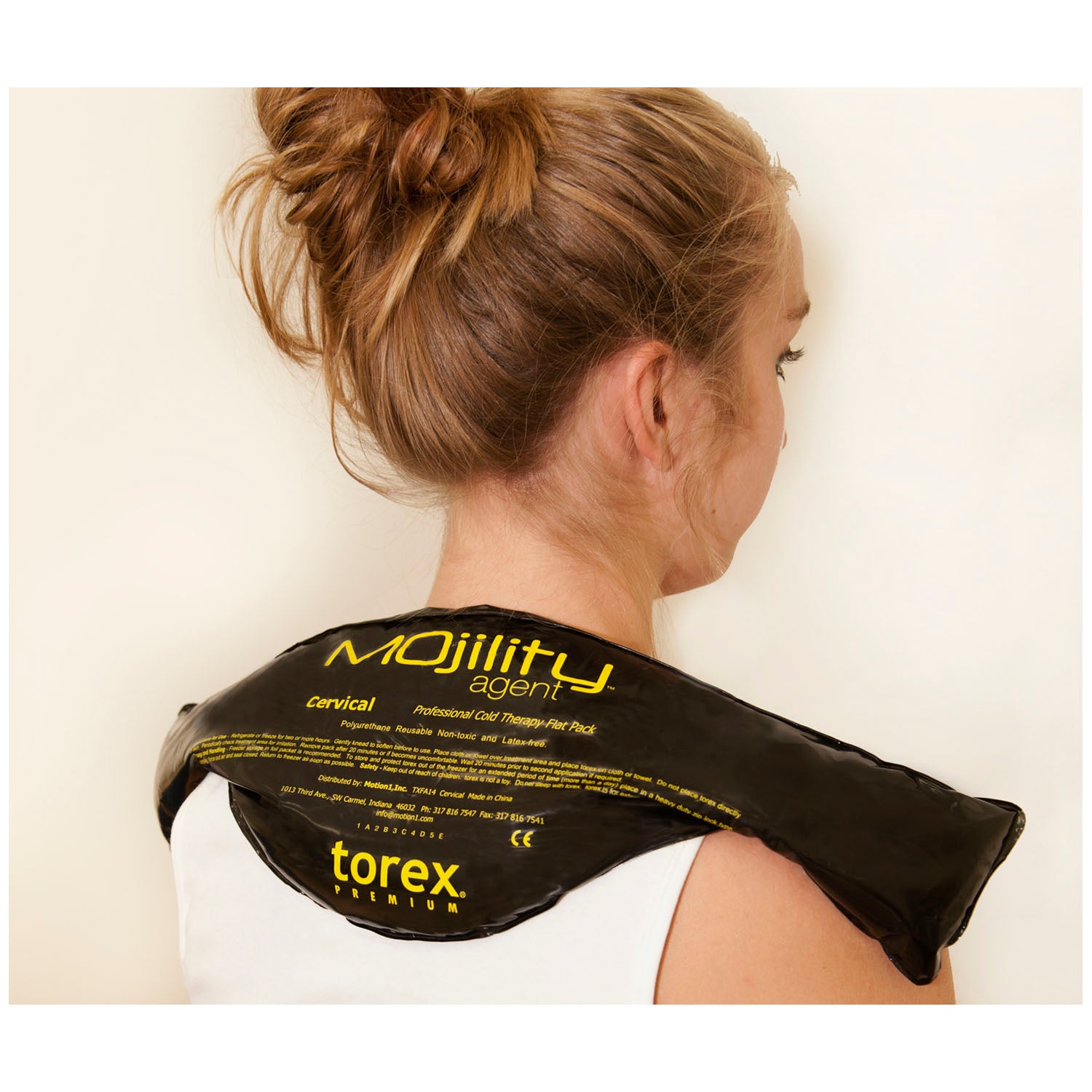 TOREX MOJILITY FLAT PACKS Cold Pack, Flat, Cervical, 21" Long, Black, 6/cs