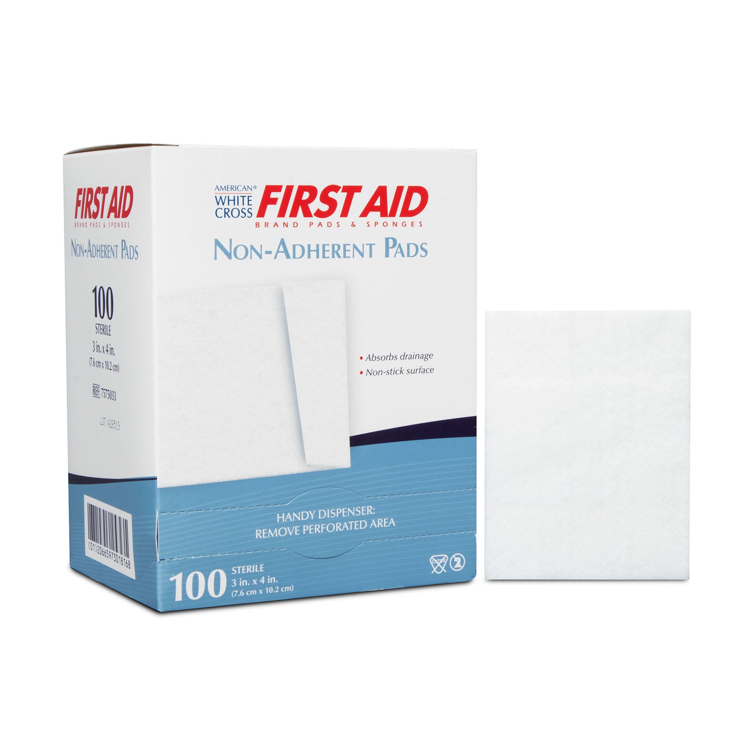 DUKAL NON-ADHERENT STERILE PADS "Non-Adherent Pad, 3\" x 4\", Sterile, 1/pk, 100 pk/bx, 12 bx/cs"