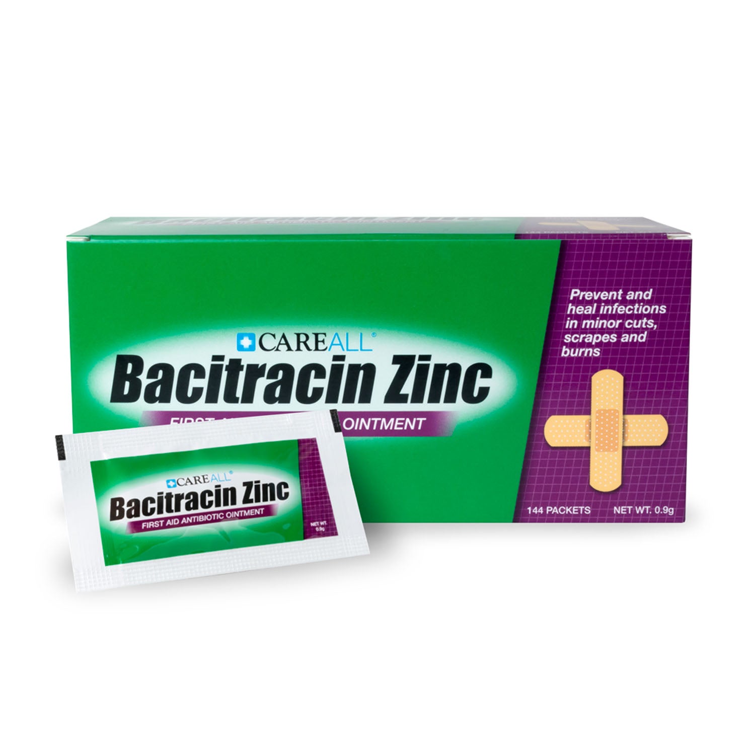 NEW WORLD IMPORTS CAREALL® BACITRACIN OINTMENT Bacitracin Ointment, 0.9g, 144/bx, 12 bx/cs
