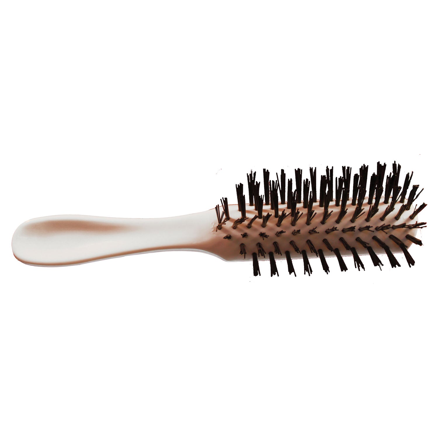 NEW WORLD IMPORTS HAIRBRUSH Adult Hairbrush, 7 Rows of Nylon Bristles, White, 24/pk