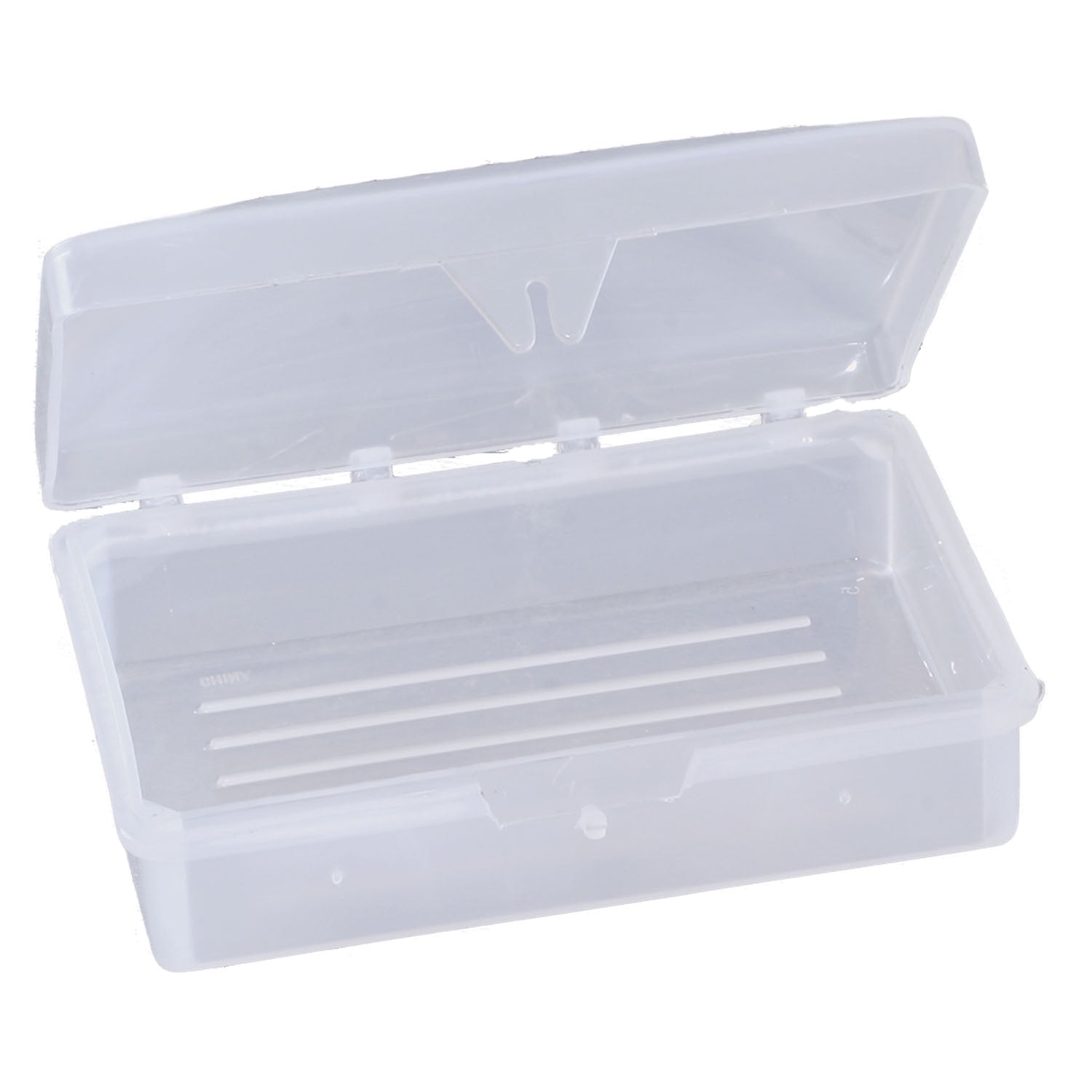 NEW WORLD IMPORTS SOAP DISH Clear Soap Dish, Hinged Lid, 100/cs