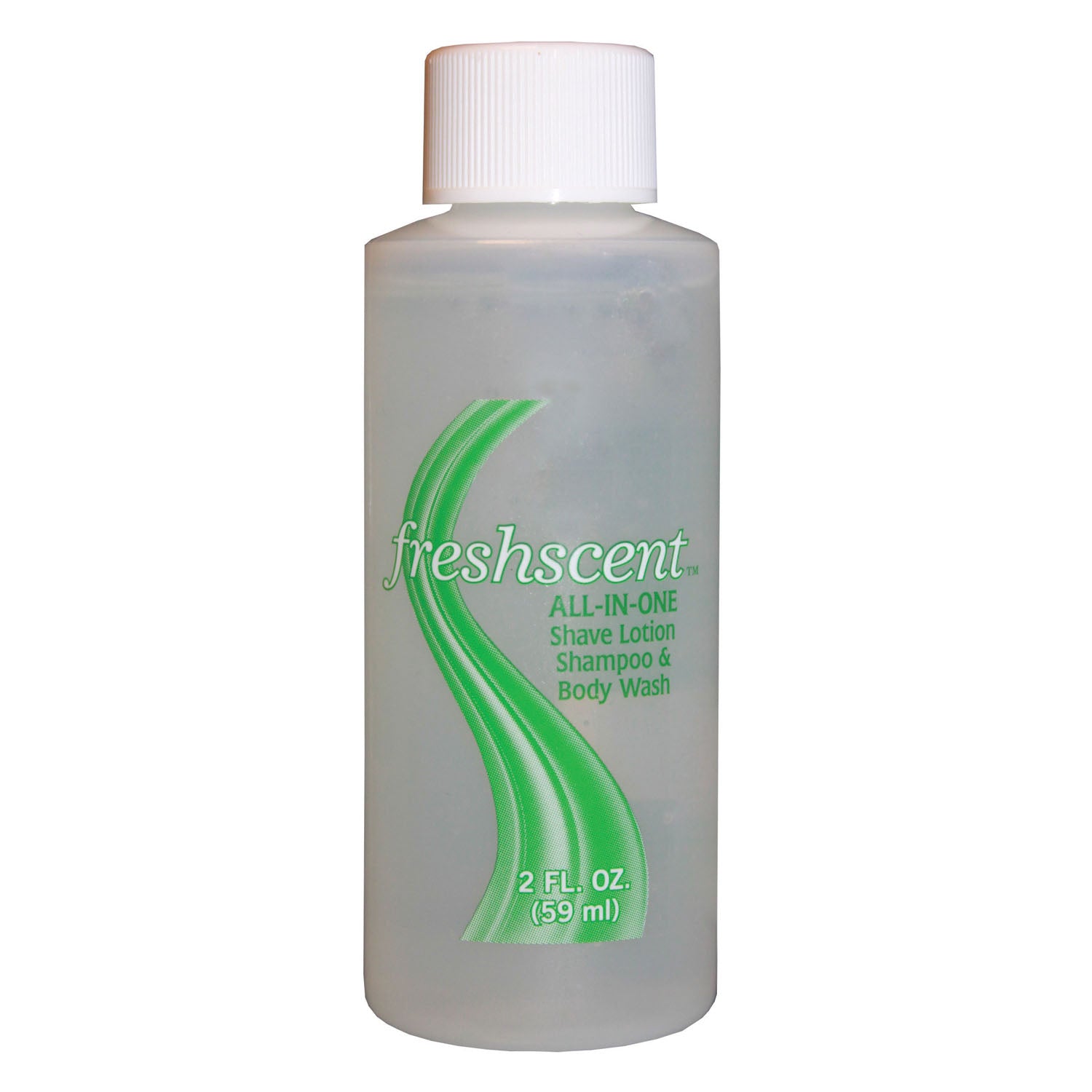 NEW WORLD IMPORTS FRESHSCENT™ SHAMPOOS & CONDITIONERS 3-in-1 Shampoo/ Shave Gel/ Body Wash, 2 oz, 96/cs (Made in USA)