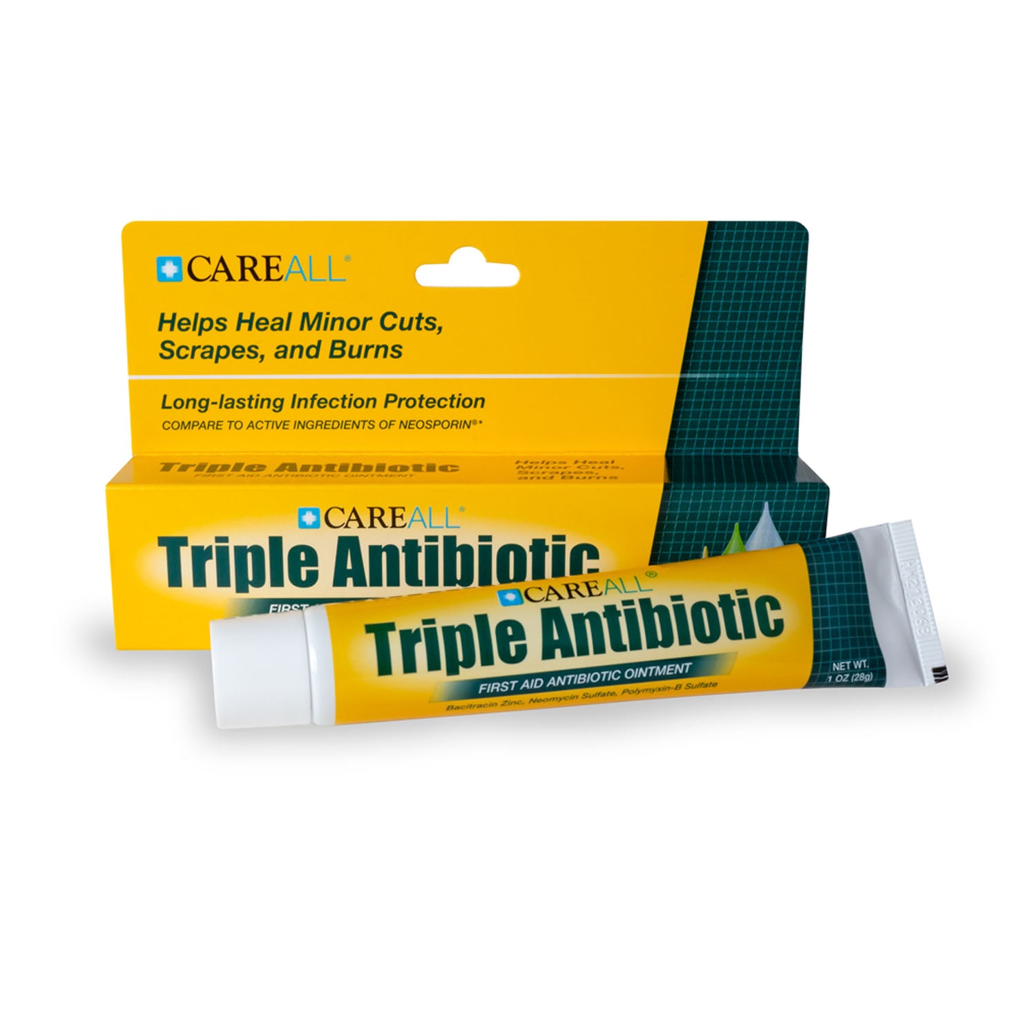 NEW WORLD IMPORTS CAREALL® TRIPLE ANTIBIOTIC Triple Antibiotic Ointment, 1 oz, Compared to the Active Ingredients in Neosporin®, 24/bx