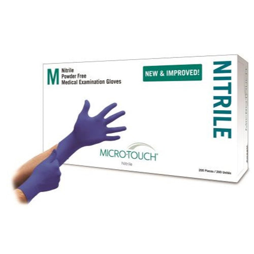 ANSELL MICRO-TOUCH® NITRILE POWDER-FREE SYNTHETIC MEDICAL EXAMINATION GLOVES Exam Gloves, X-Large, 200/bx, 10 bx/cs