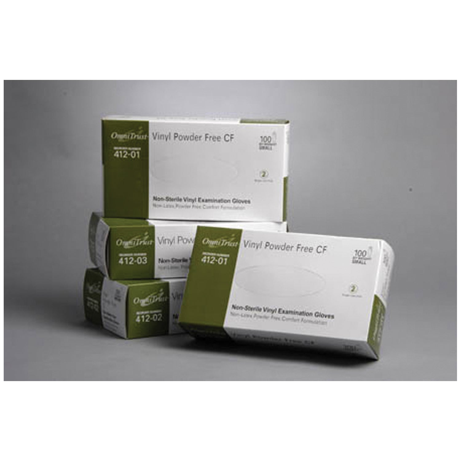 OMNI INTERNATIONAL OMNITRUST™ VINYL POWDER FREE EXAMINATION GLOVE Exam Glove, Synthetic Stretch, Vinyl, Medium, Powder Free