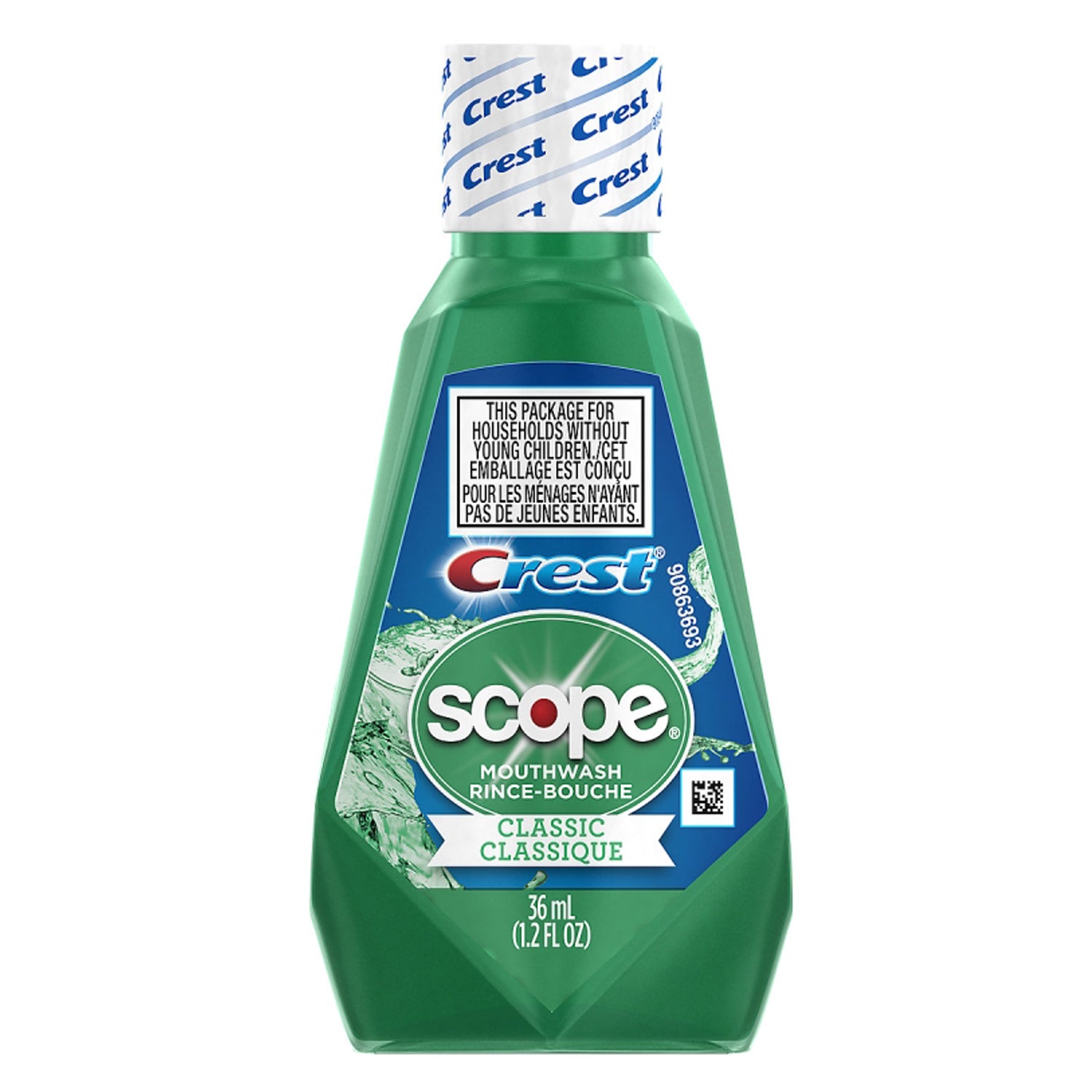 P&G DISTRIBUTING SCOPE-CREST® RINSE Scope Mouthwash, Classic Original Mint, 36ml, 180/cs