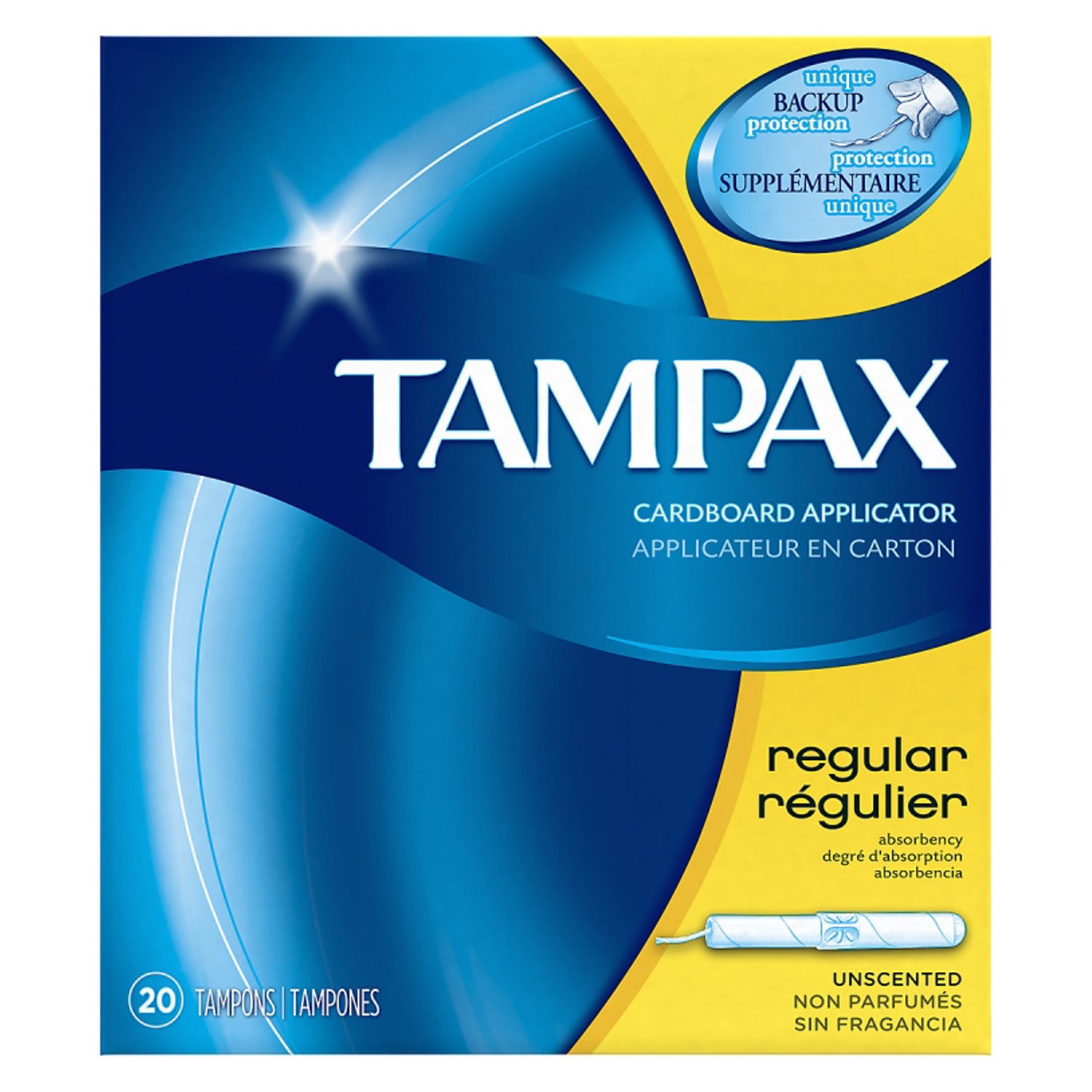 P&G DISTRIBUTING Tampax Tampons, Regular, 20/bx, 24bx/cs