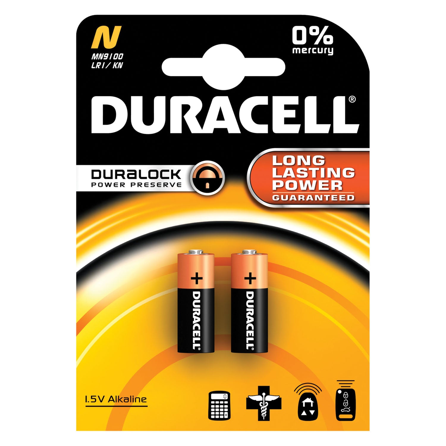 DURACELL® PHOTO BATTERY Battery, Alkaline, Size N, 1.5V, 2pk, 6 pk/bx