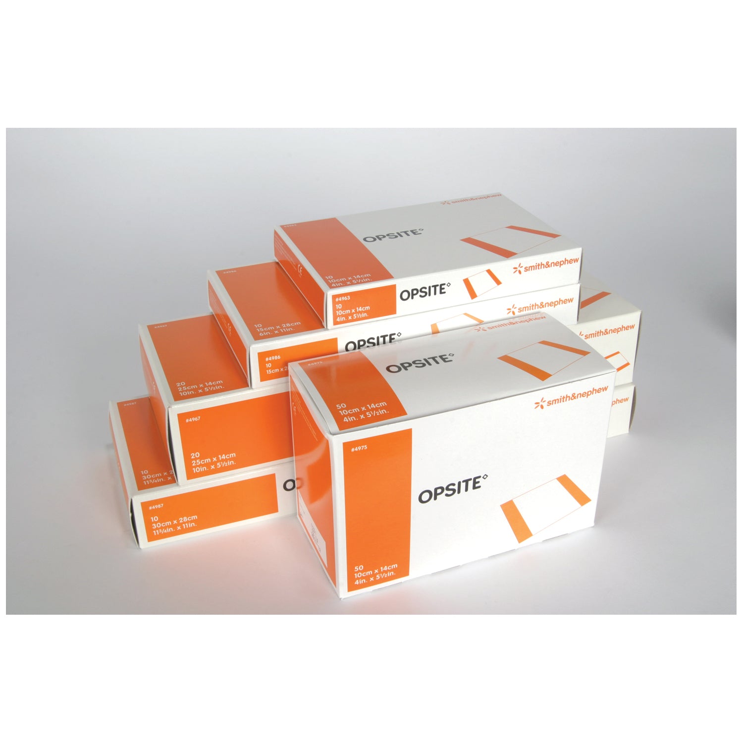 SMITH & NEPHEW OPSITE™ TRANSPARENT ADHESIVE FILM DRESSINGS "Film Dressing, 51/2\" x 4\", 50/pkg, 4 pkg/cs "