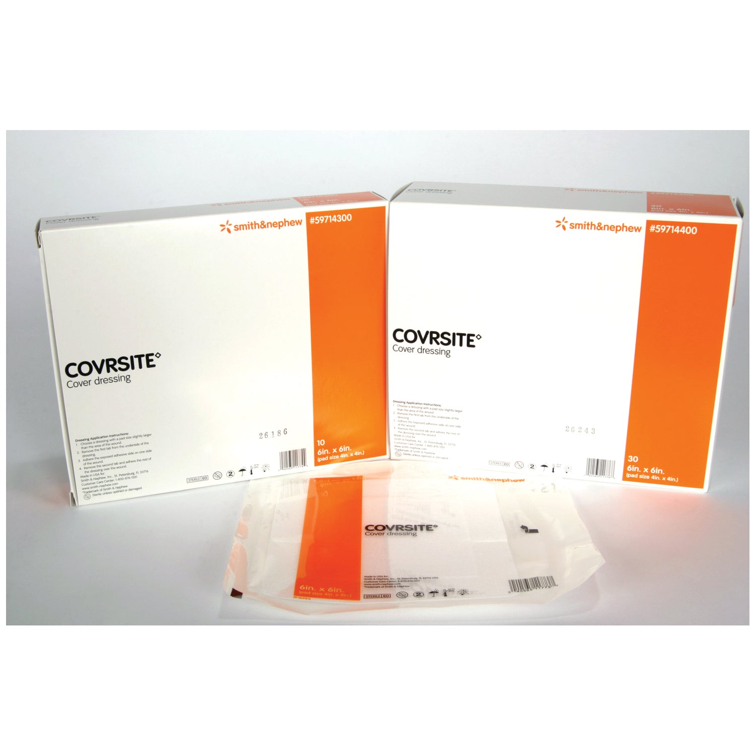 SMITH & NEPHEW COVRSITE® COVER DRESSINGS "Cover Dressing, 6\" x 6\", 30/pkg, 10 pkg/cs "