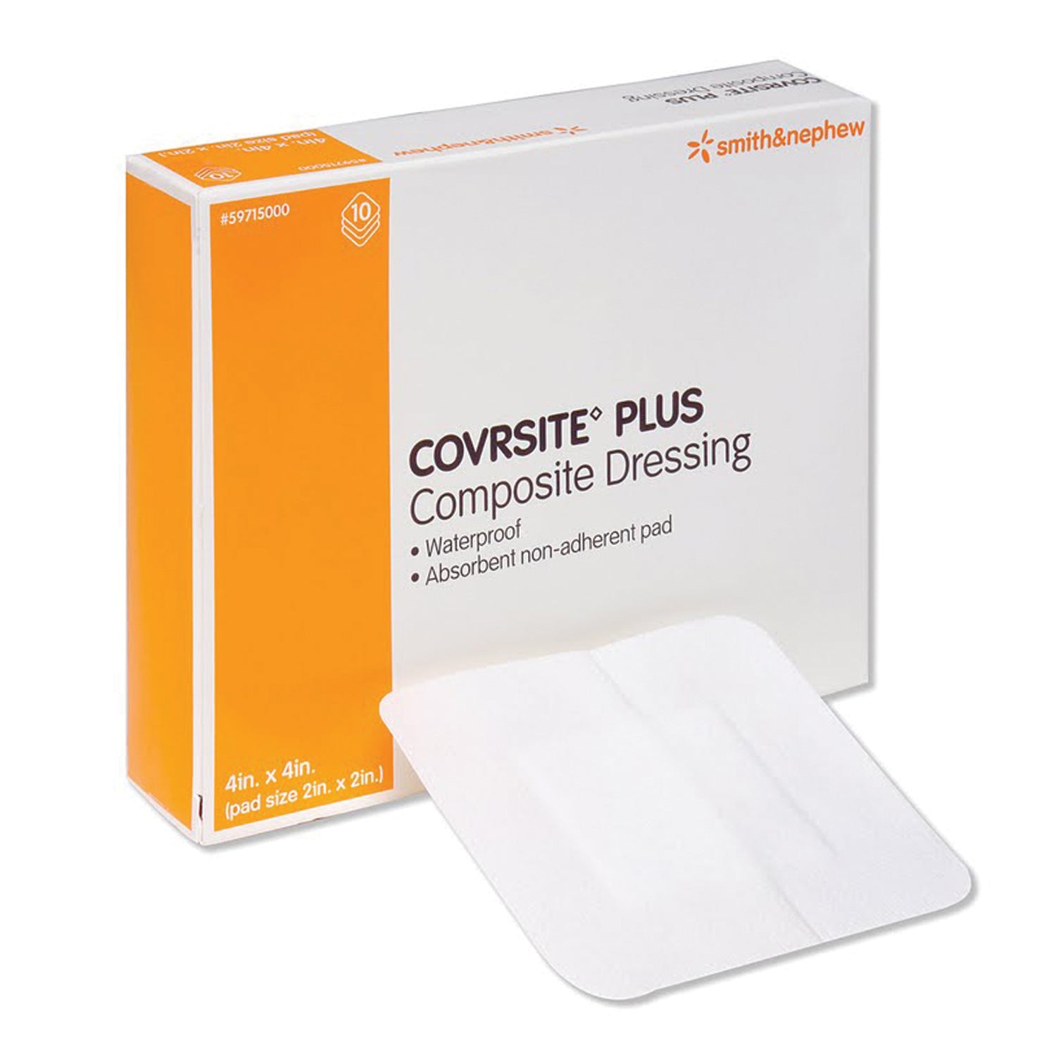 SMITH & NEPHEW COVRSITE® PLUS COMPOSITE DRESSING "Composite Dressing, 4\" x 4\", 10/pkg, 10 pkg/cs "