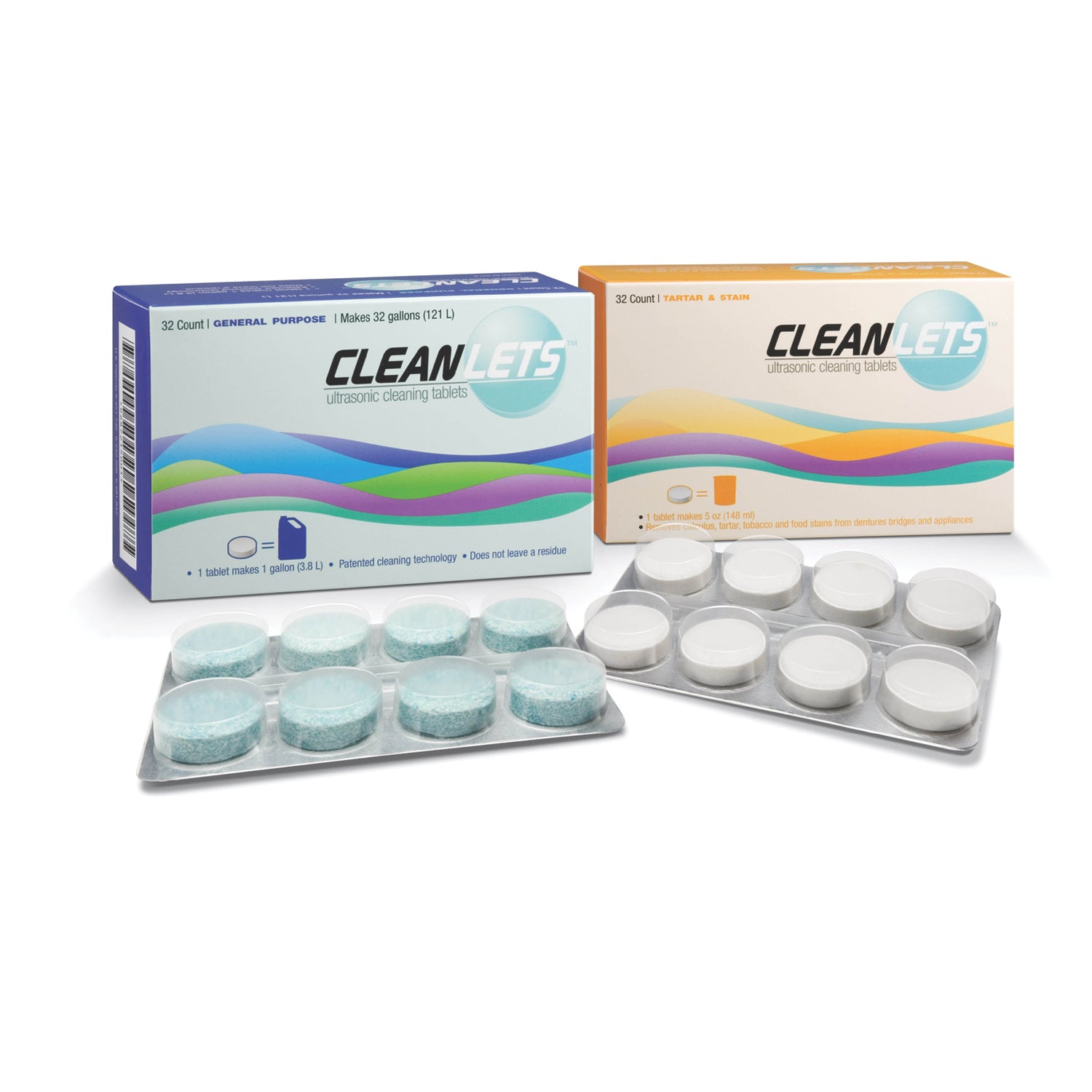 SULTAN CLEANLETS™ ULTRASONIC TABLETS Cleaning Tablets, 32/bx