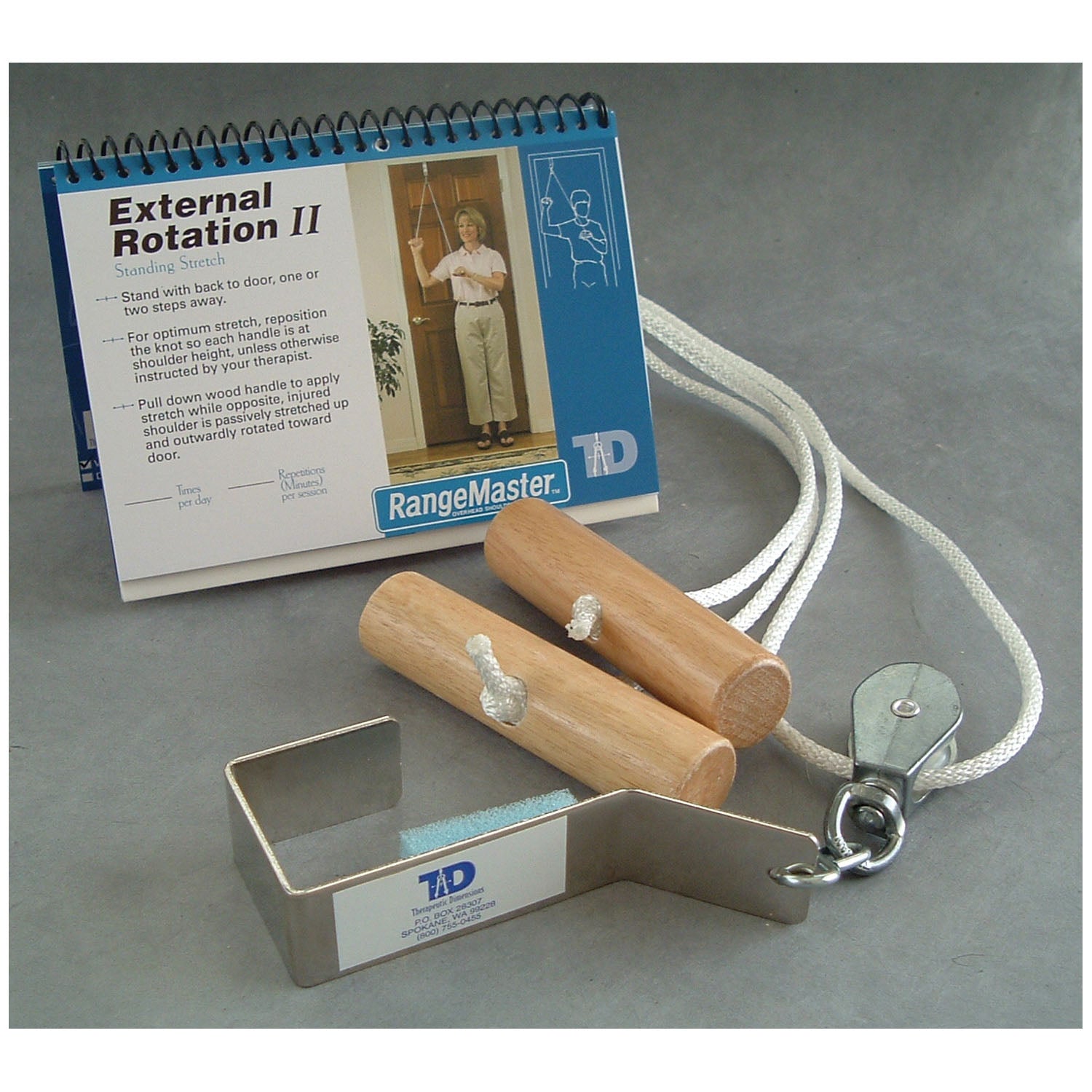 THERAPEUTIC RANGEMASTER™ OVERHEAD SHOULDER PULLEY Shoulder Pulley with Metal Door Bracket (023021)