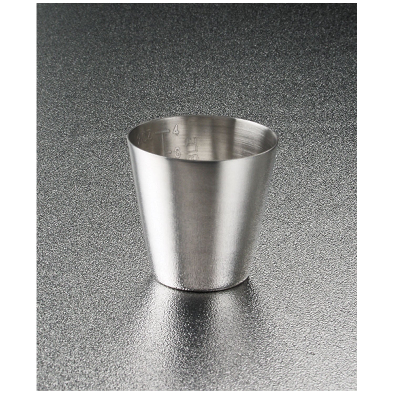 DUKAL TECH-MED GRADUATED Medicine Cup, 2 oz, Stainless Steel