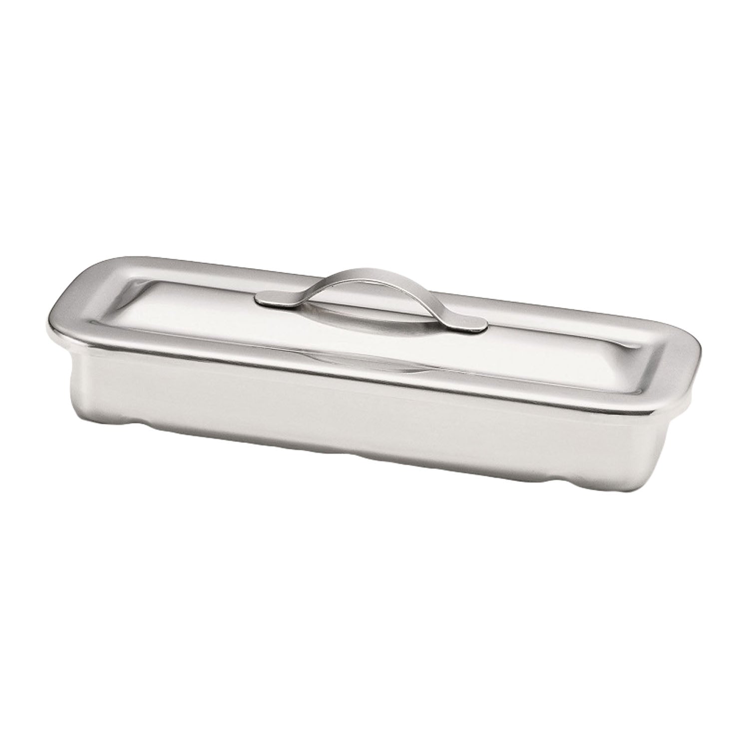 DUKAL TECH-MED INSTRUMENT TRAYS "Instrument Tray, with Strap Handle, 81/2\" x 3\" x 11/2\", Stainless Steel"