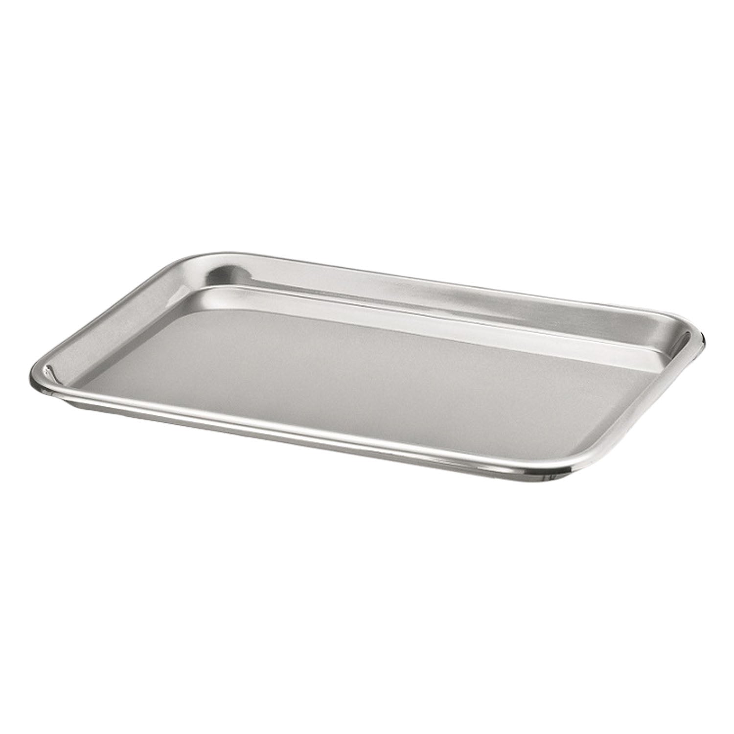 DUKAL TECH-MED INSTRUMENT TRAYS "Flat Instrument Tray, 13-5/8\" x 93/4\" x 5/8\", Stainless Steel"