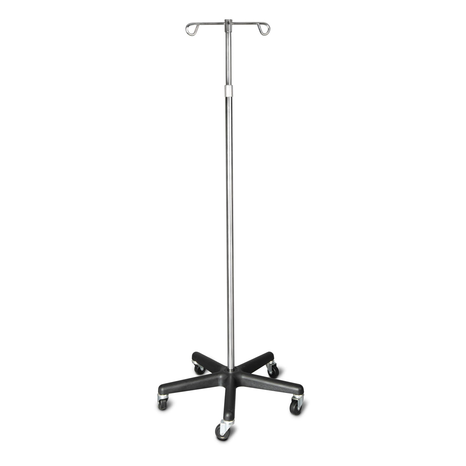 DUKAL TECH-MED IV POLE "IV Pole, 2 Hook, 5 Caster, Adjust 47\" - 84\" (14 ea/plt)"