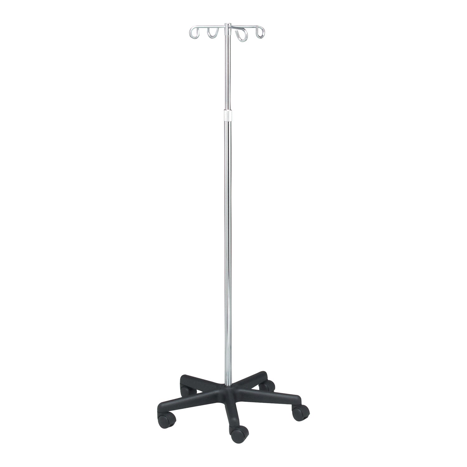 DUKAL TECH-MED IV POLE "IV Pole, 4 Hook, 5 Caster, Adjust 47\" - 84\" (14 ea/plt)"