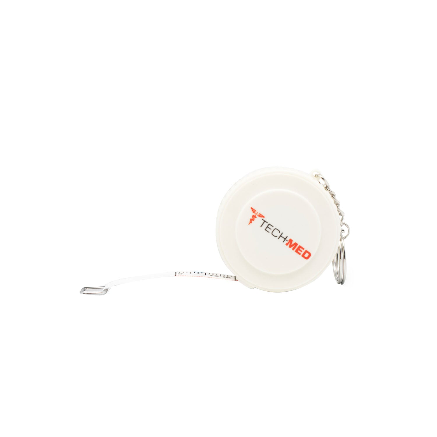 DUKAL TECH-MED TAPE MEASURE Tape Measure, Retractable, 72"L, ¼"W, Linen-Like Fiberglass, White Plastic Case, Push Button to Retract Tape, English Scale, Reverse Side Metric, 6/bx