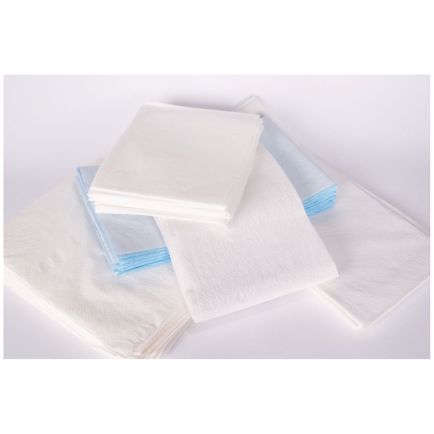 TIDI EQUIPMENT DRAPE SHEET "Drape Sheet, Tissue/ Poly, 40\" x 72\", Blue, 50/cs (40 cs/plt)"