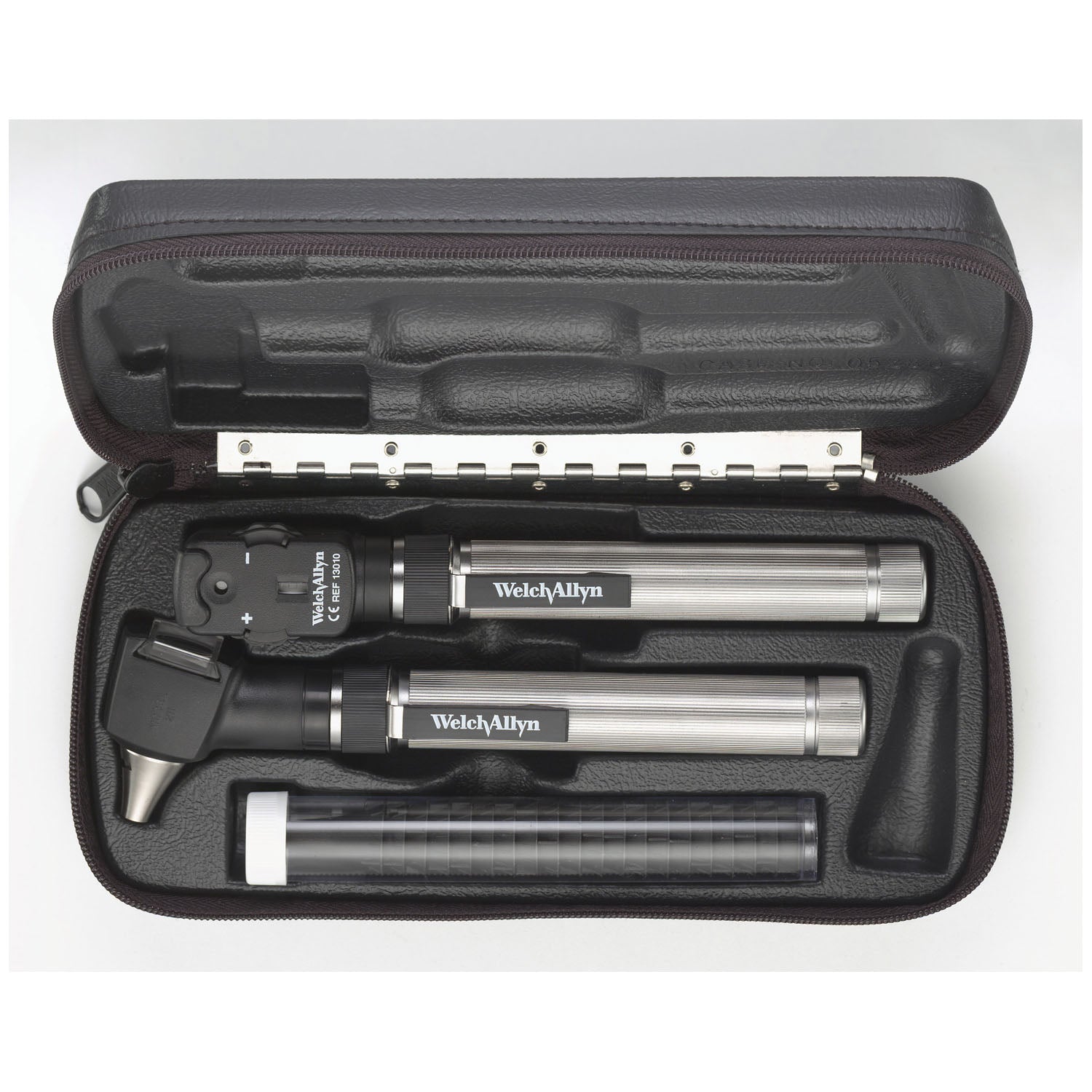 WELCH ALLYN POCKETSCOPE SETS - AA "PocketScope Set Includes Ophthalmoscope, Otoscope/ Throat Illuminator, 2 \"AA\" Alkaline Battery Handles, Hard Case, No Charger "